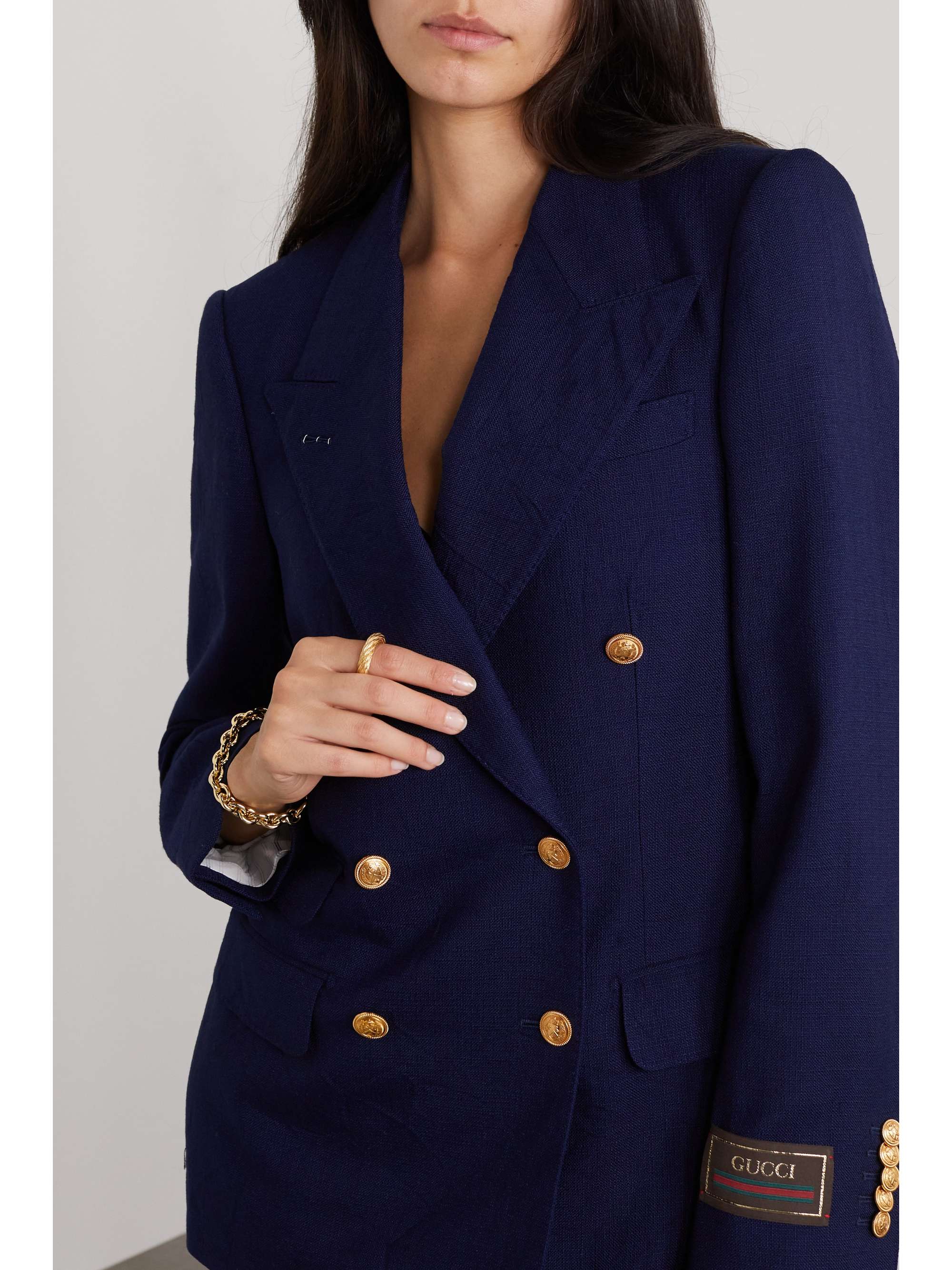 Navy Love Parade double-breasted button 