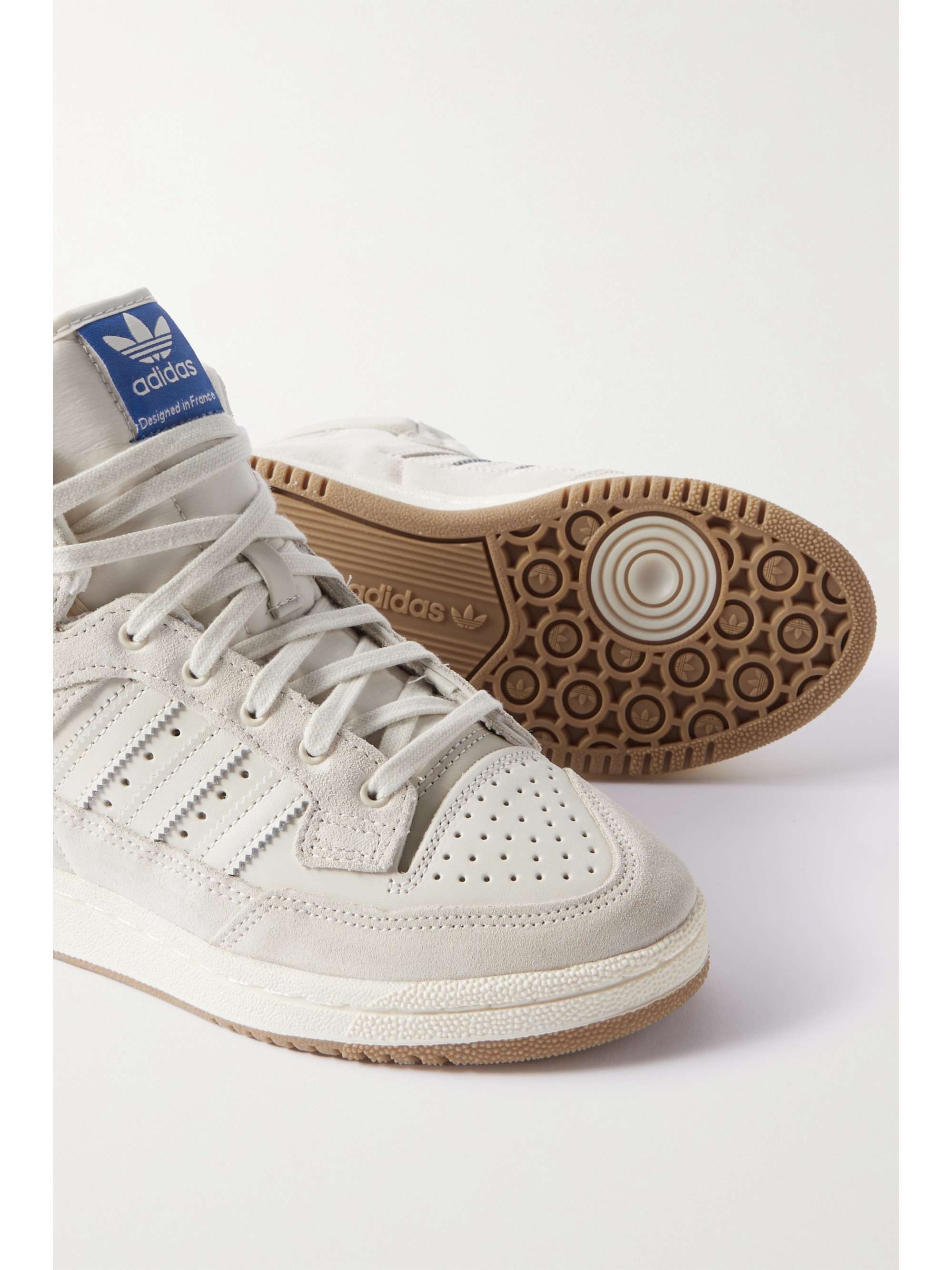 ADIDAS Centennial 85 Hi leather, suede and nubuck high-top NET-A-PORTER