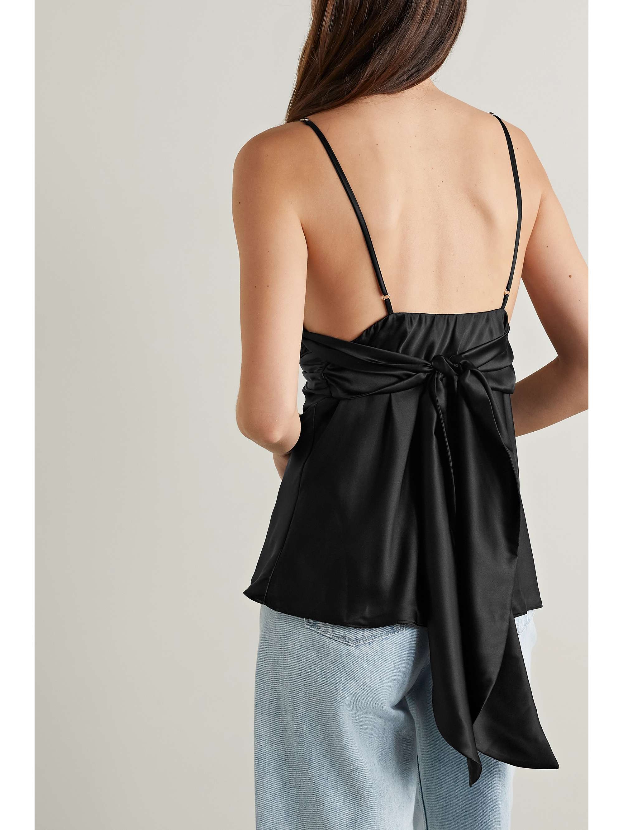 TOVE Naomi twist-front silk-satin camisole