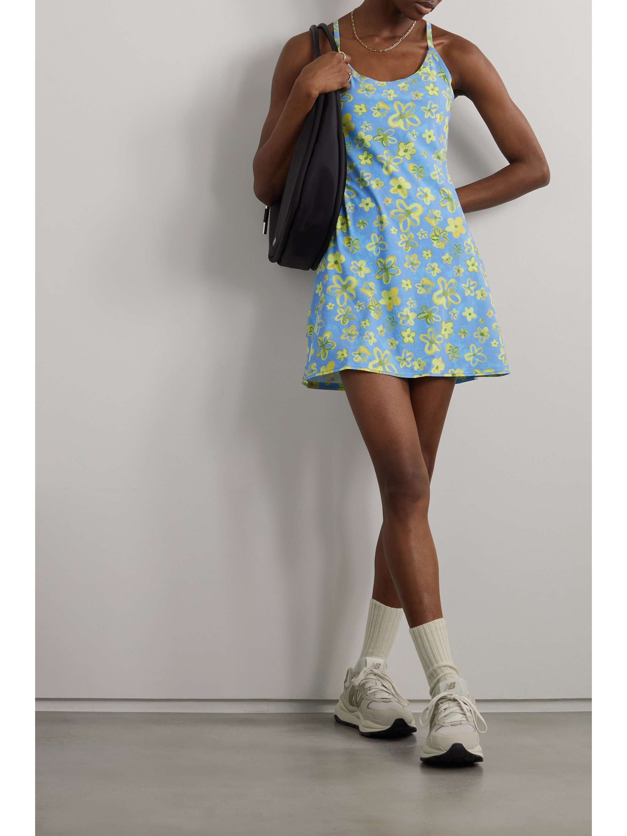 Blue Exercise floralprint LightSpeed tennis dress OUTDOOR VOICES