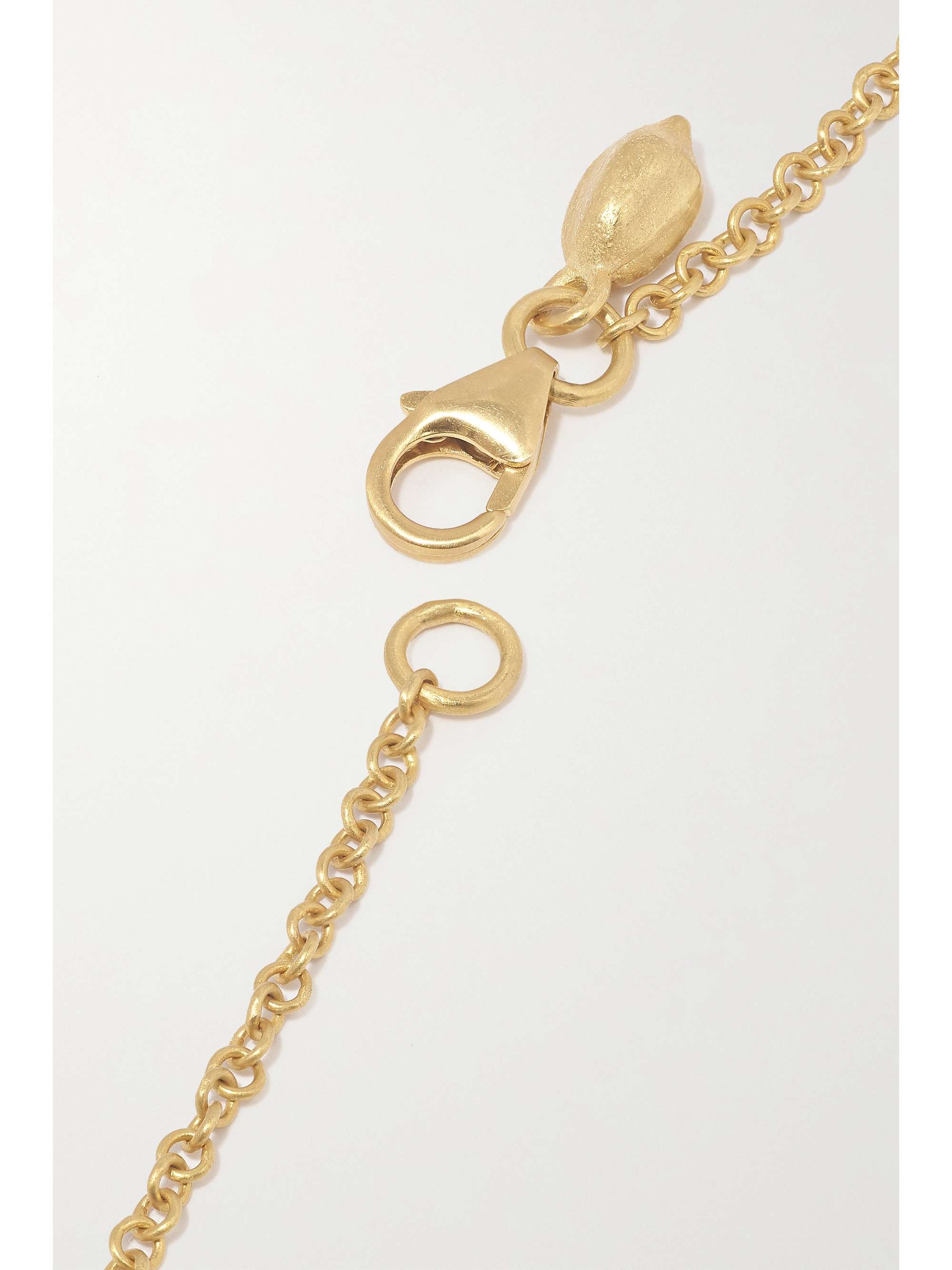 PIPPA SMALL 18-karat gold, cord and quartz necklace