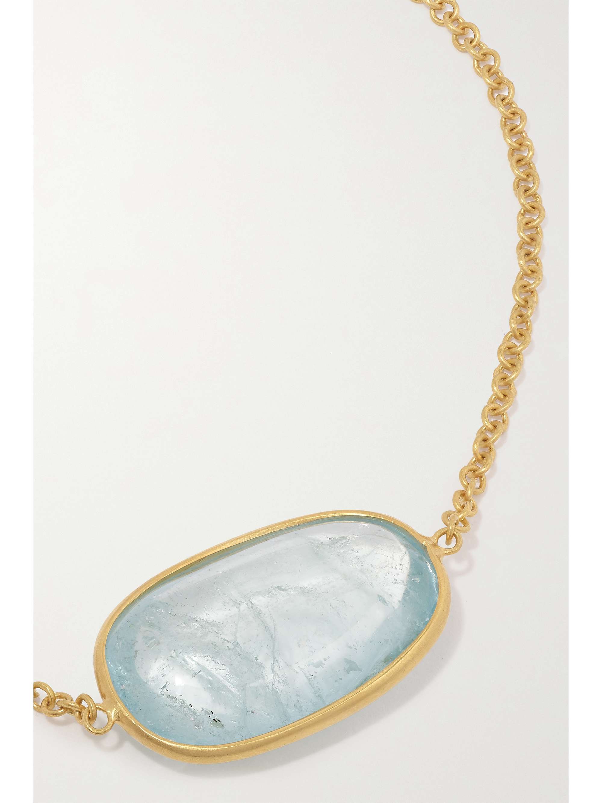 PIPPA SMALL 18-karat gold, cord and quartz necklace
