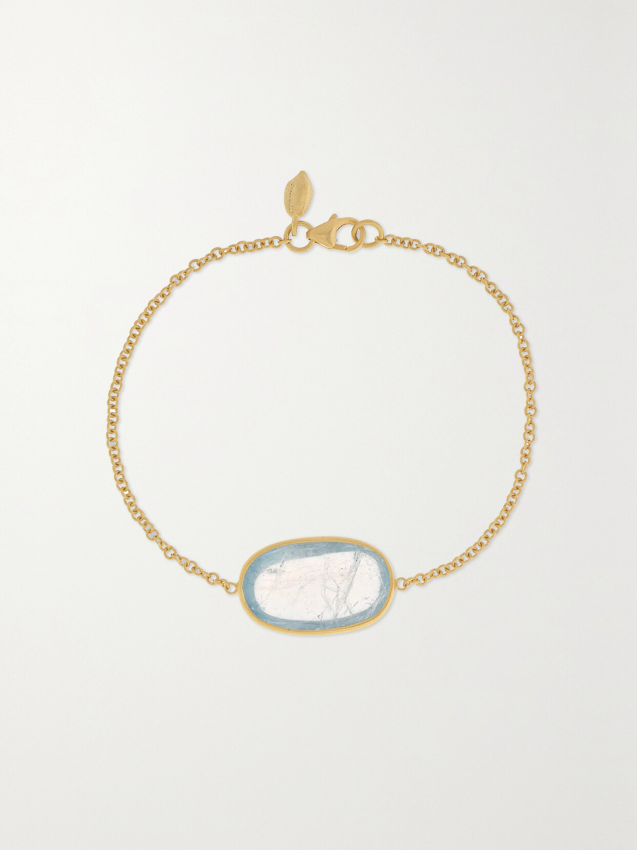 Pippa Small 18-karat Gold Aquamarine Bracelet