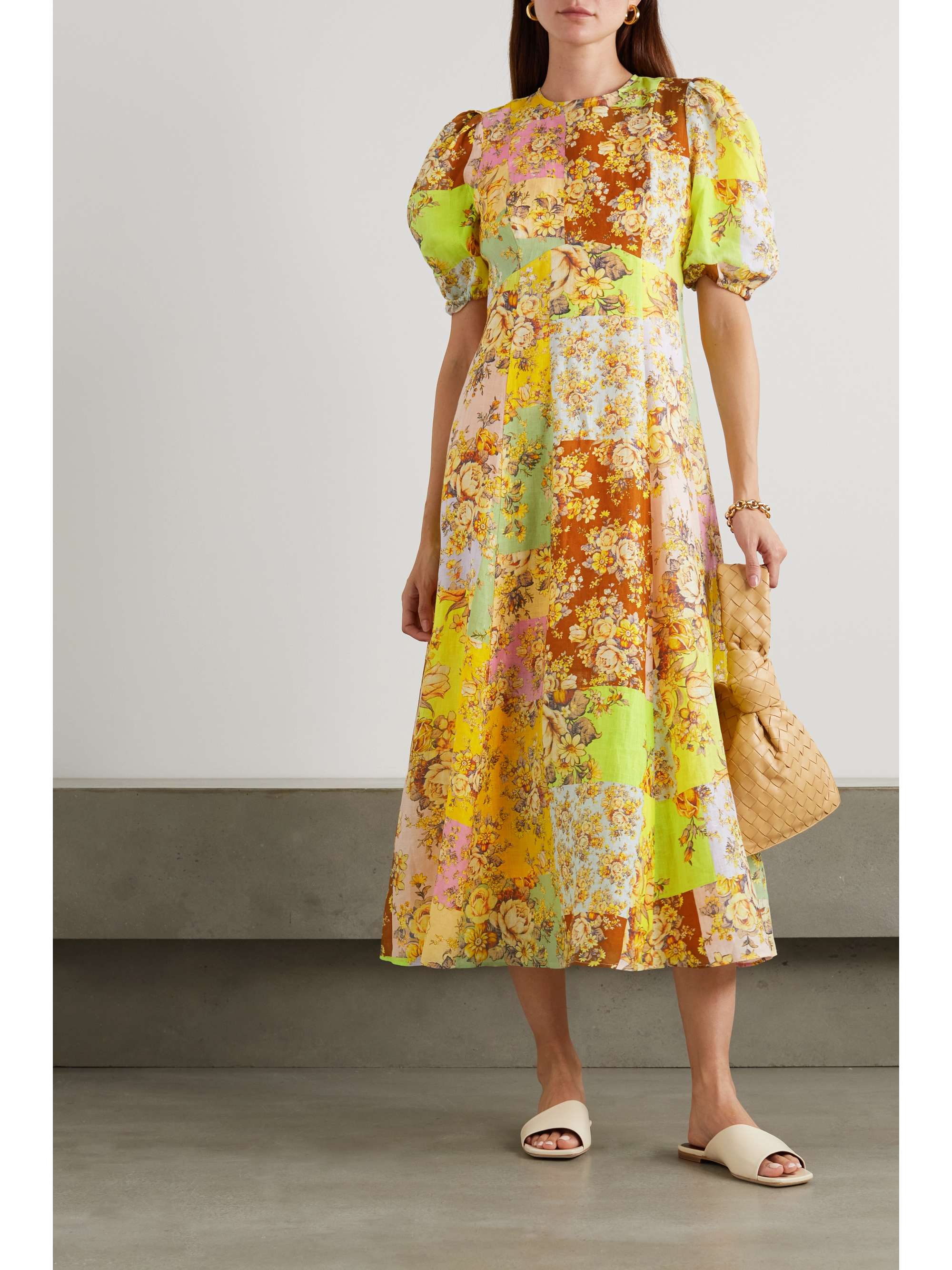 patchwork floral dress