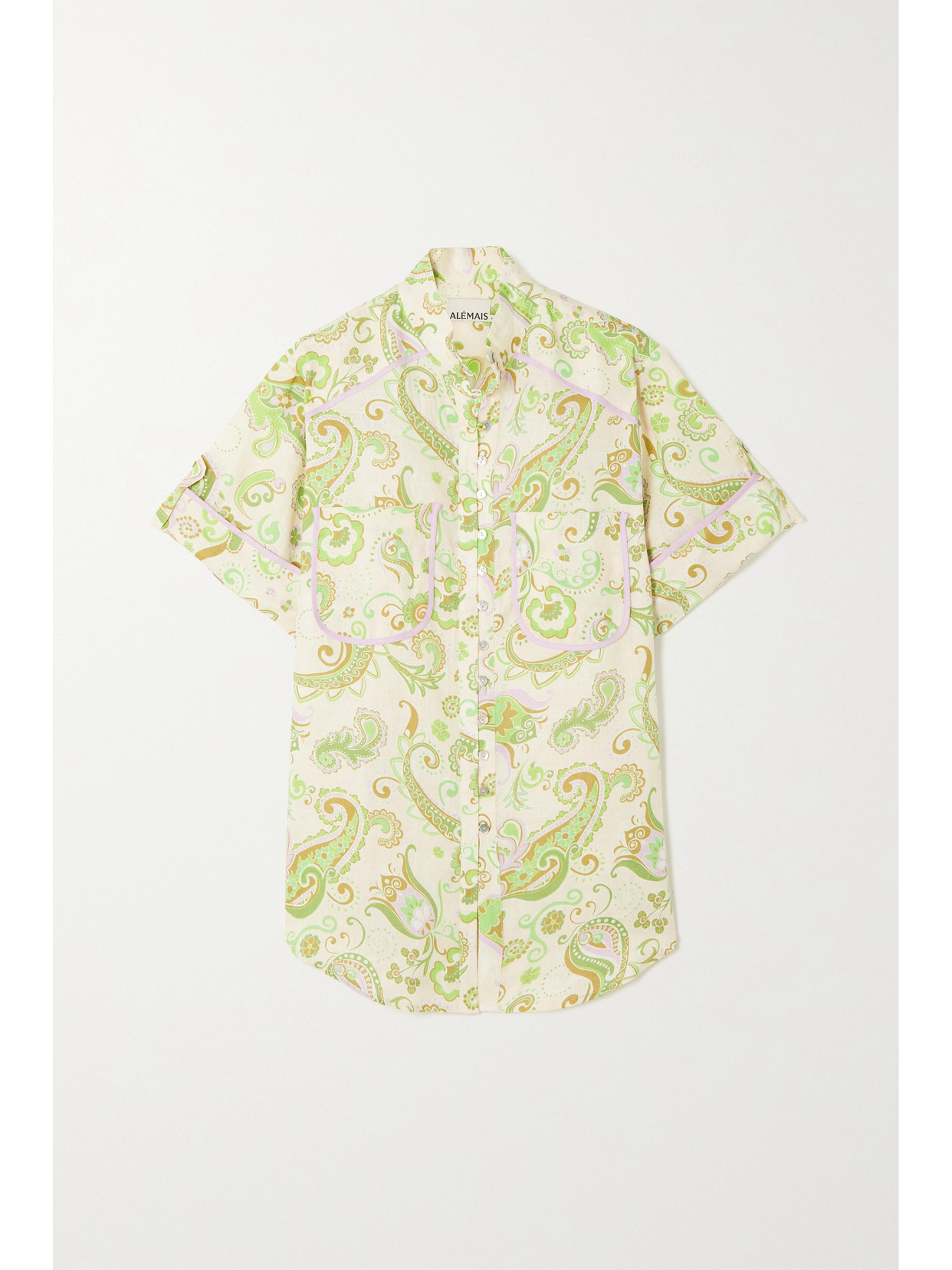 ALEMAIS MARTA PAISLEY-PRINT LINEN SHIRT