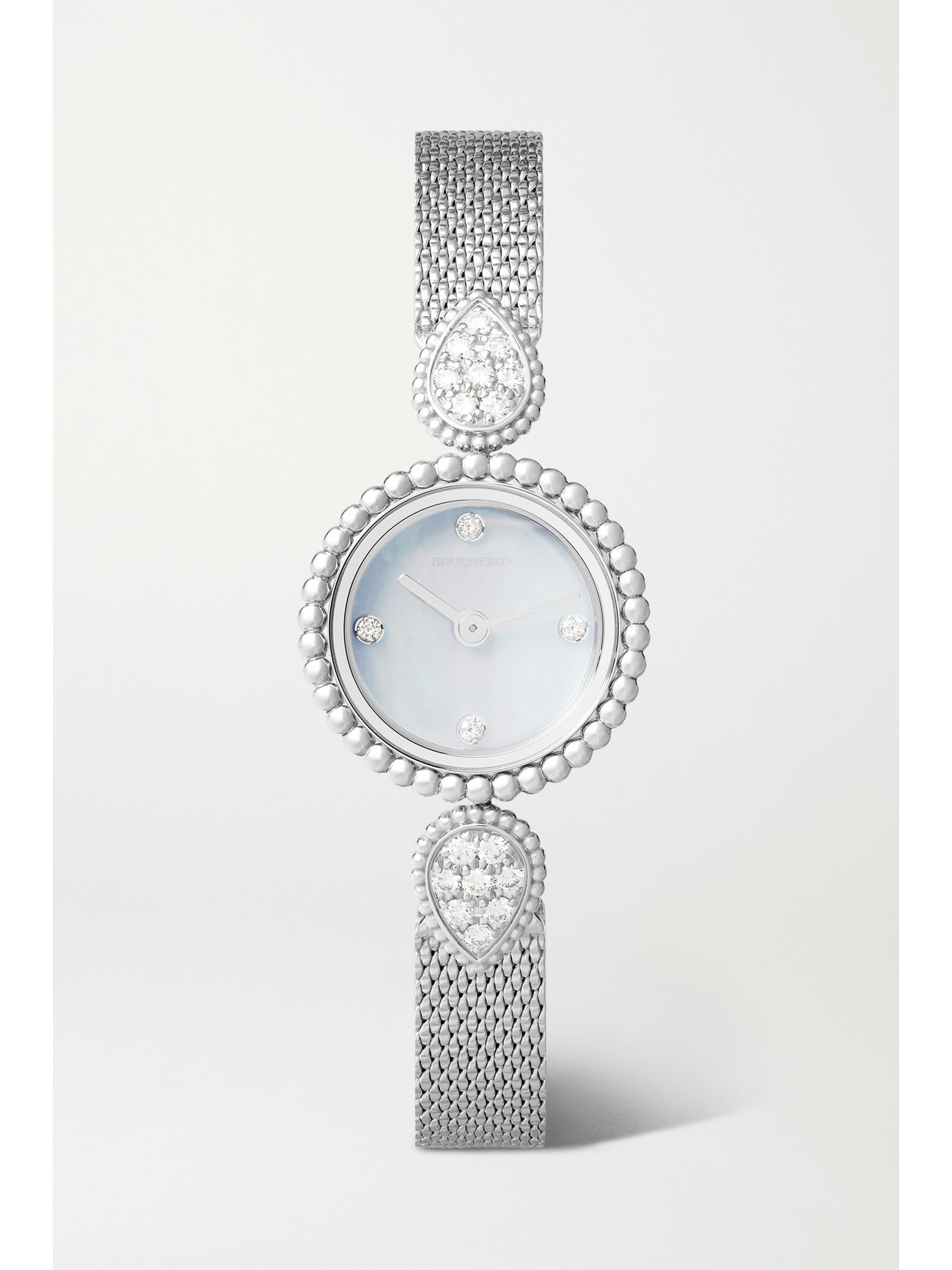 Boucheron - Serpent Bohème 23mm Stainless Steel, Mother-of-pearl And Diamond Watch - Silver