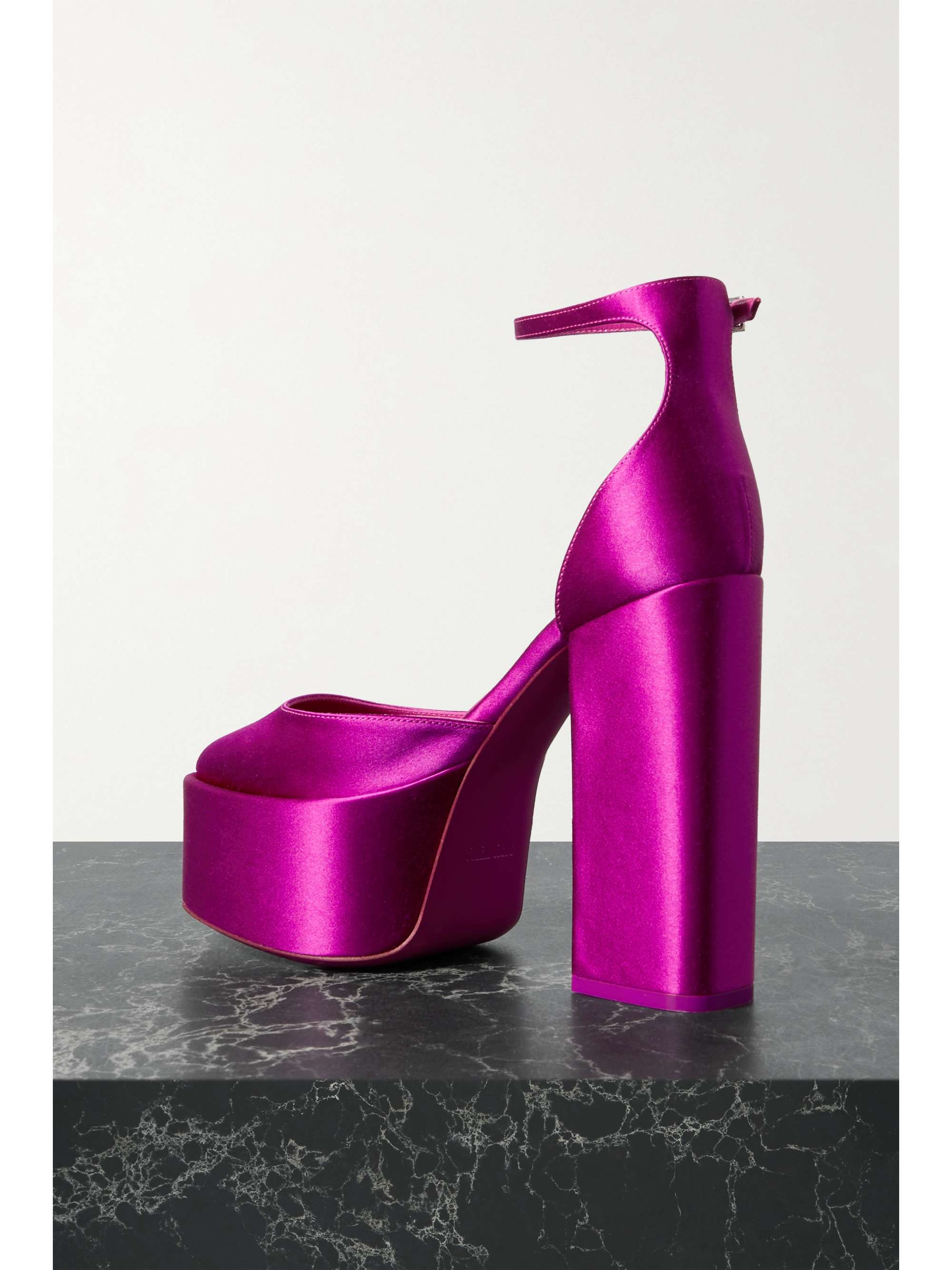 PARIS TEXAS Dalilah satin platform pumps