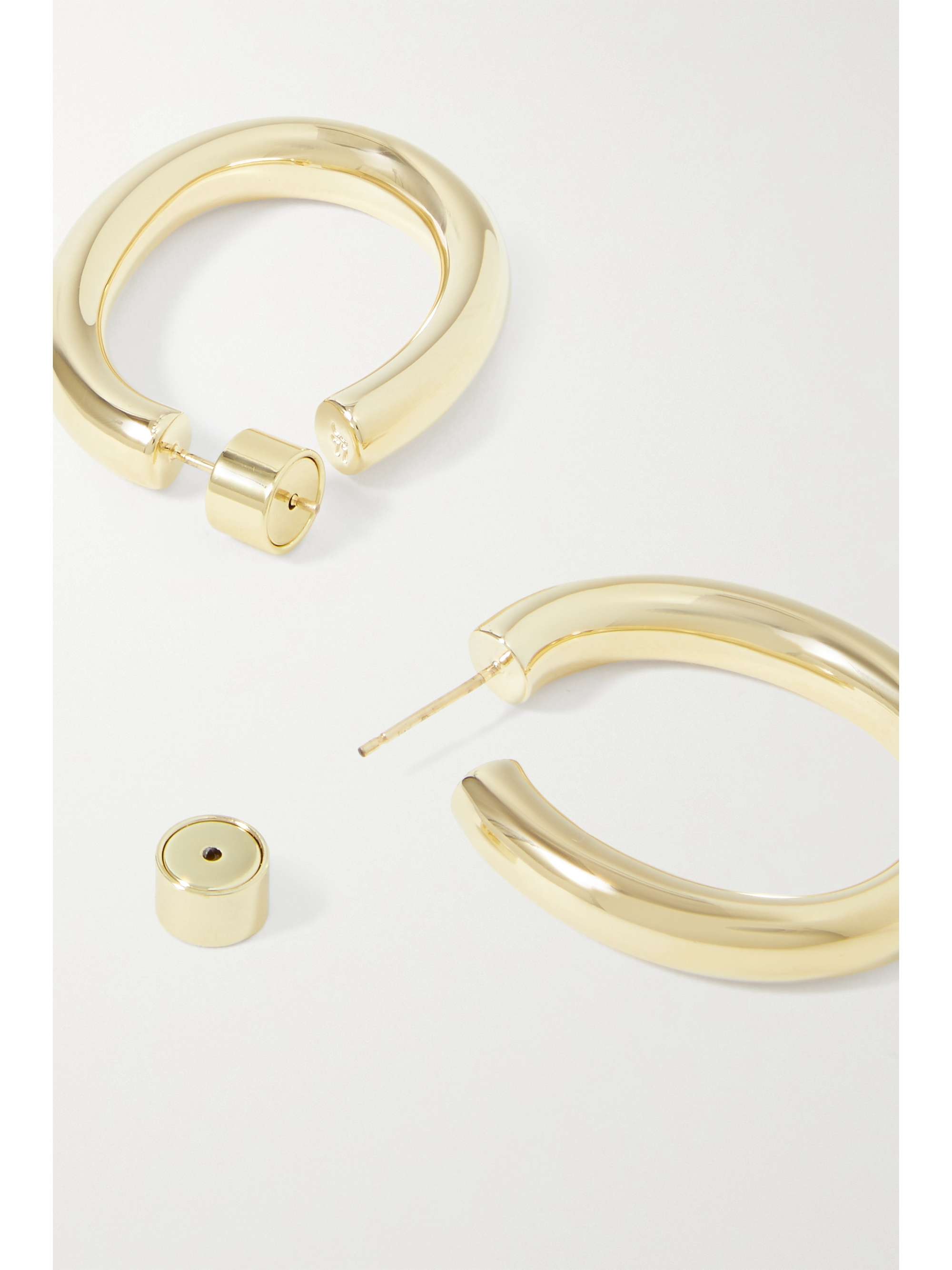 Gold Mini Law goldplated hoop earrings JENNIFER FISHER NETAPORTER