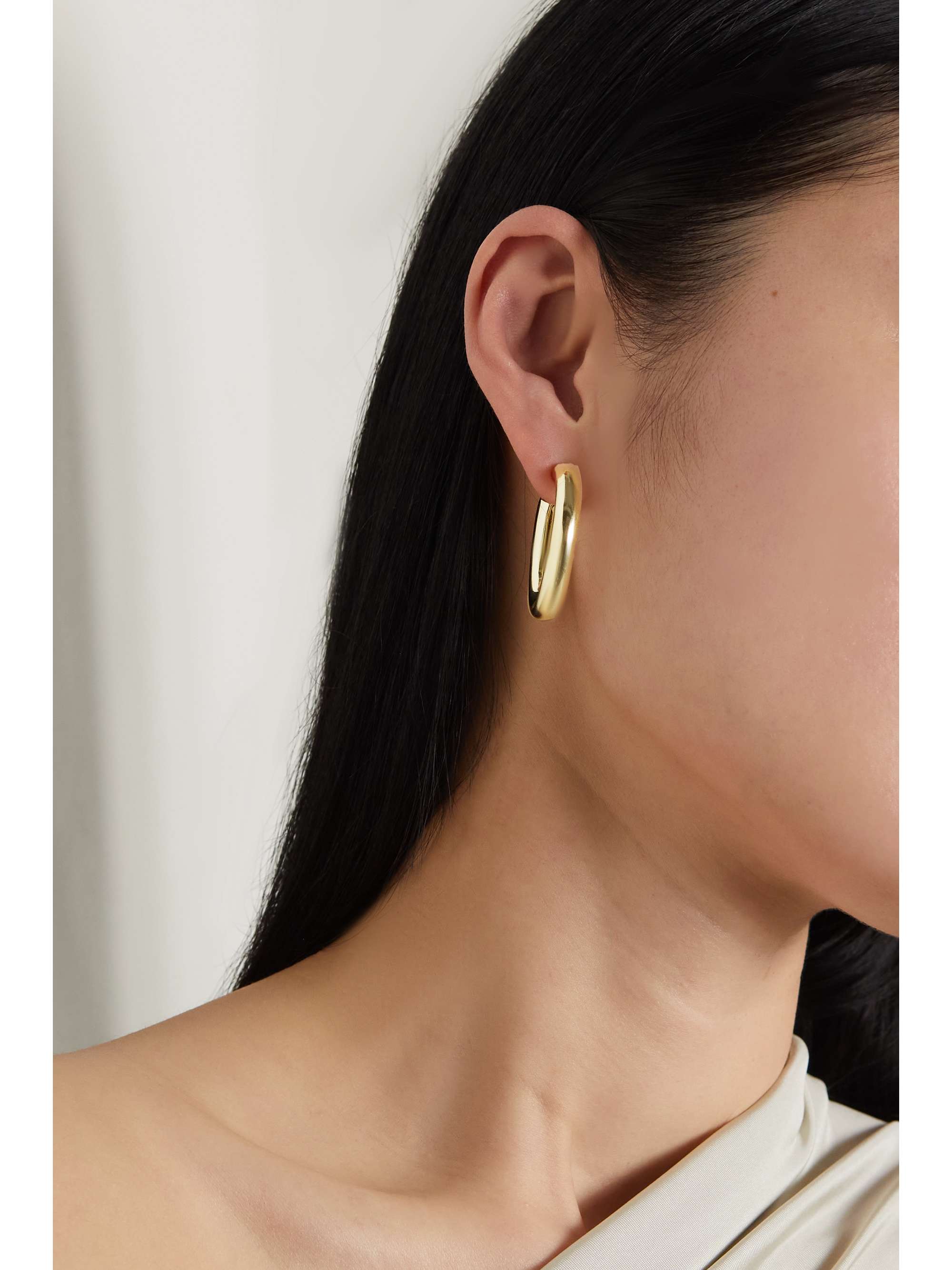 Gold Mini Law goldplated hoop earrings JENNIFER FISHER NETAPORTER