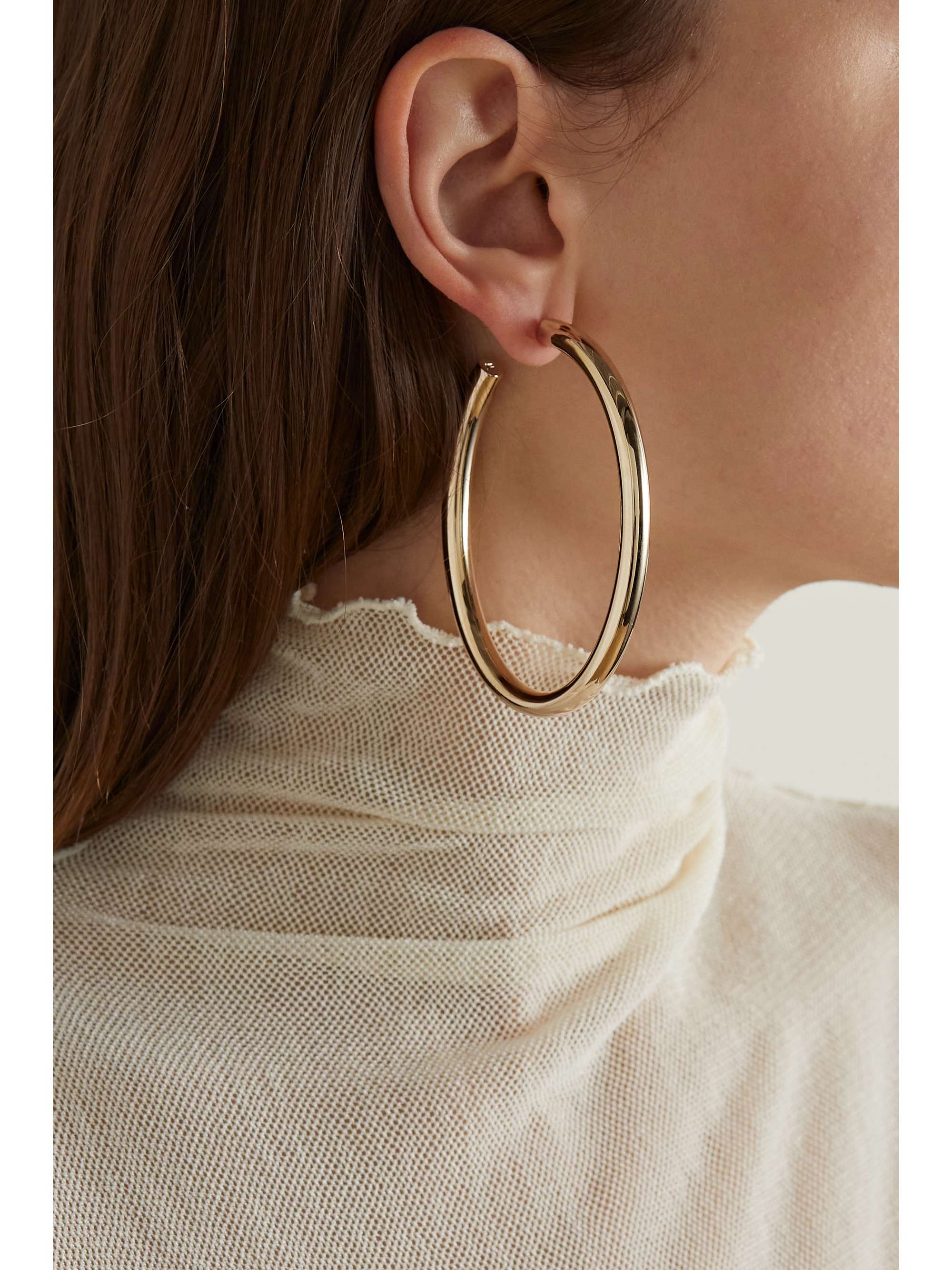 JENNIFER FISHER Law goldplated hoop earrings NETAPORTER