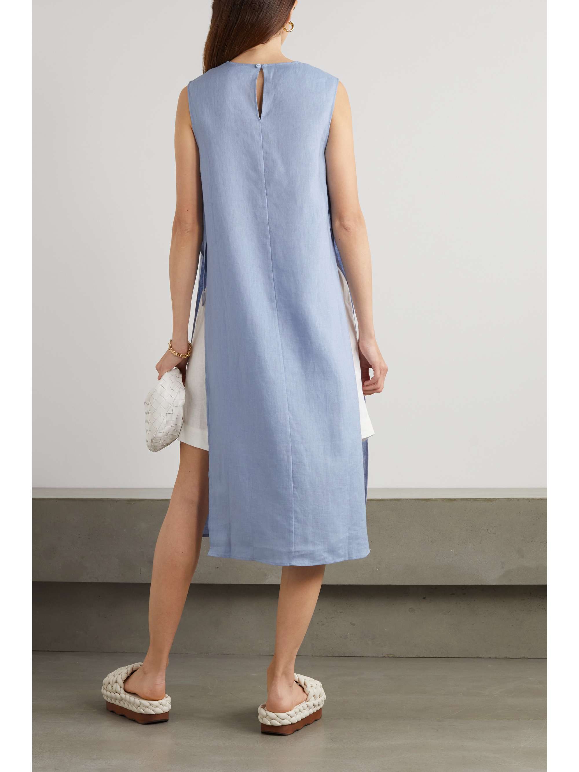 LOULOU DE SAISON Flores linen midi dress