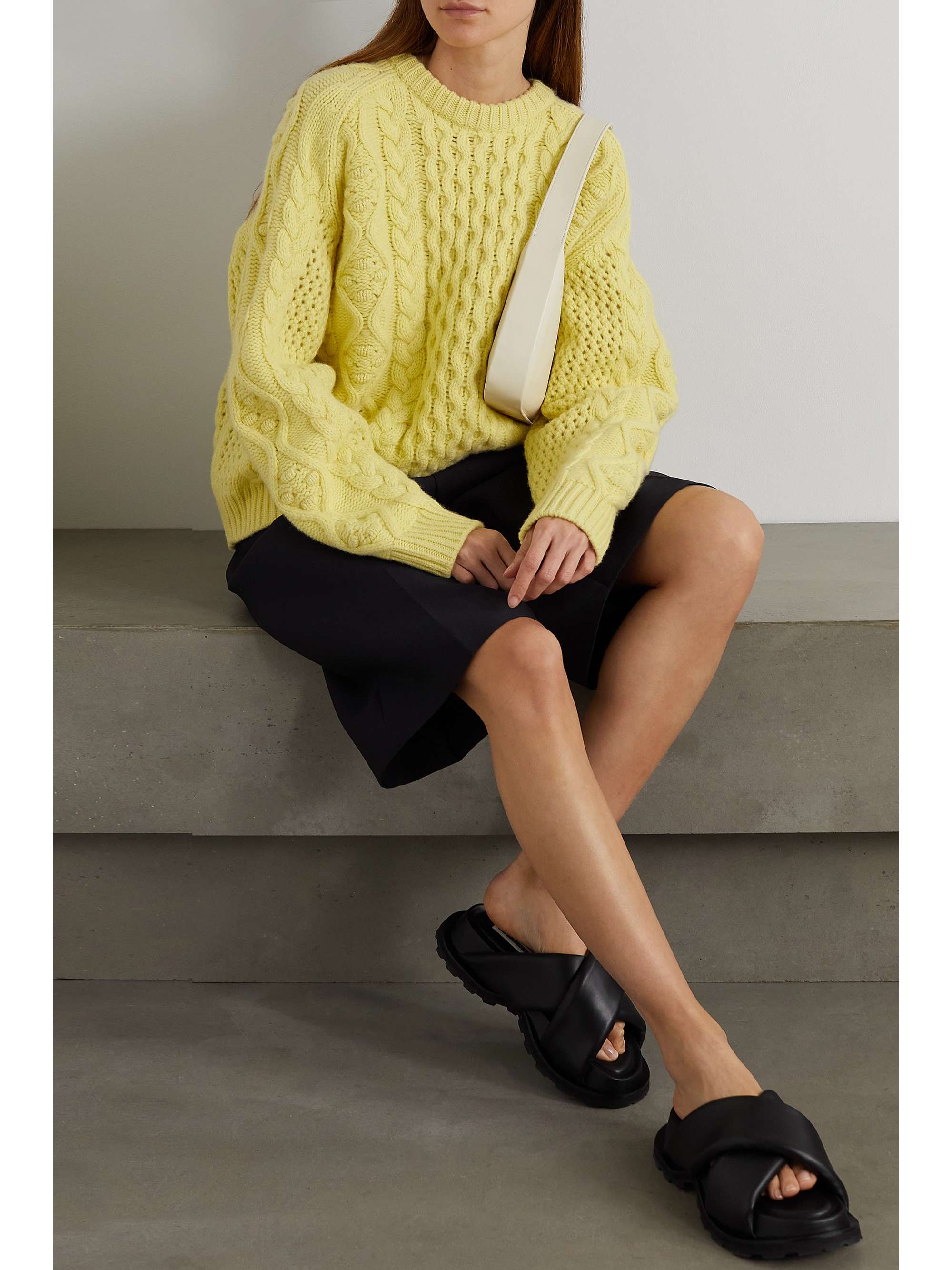LOULOU STUDIO Secas oversized cable-knit wool and cashmere-blend sweater |  NET-A-PORTER