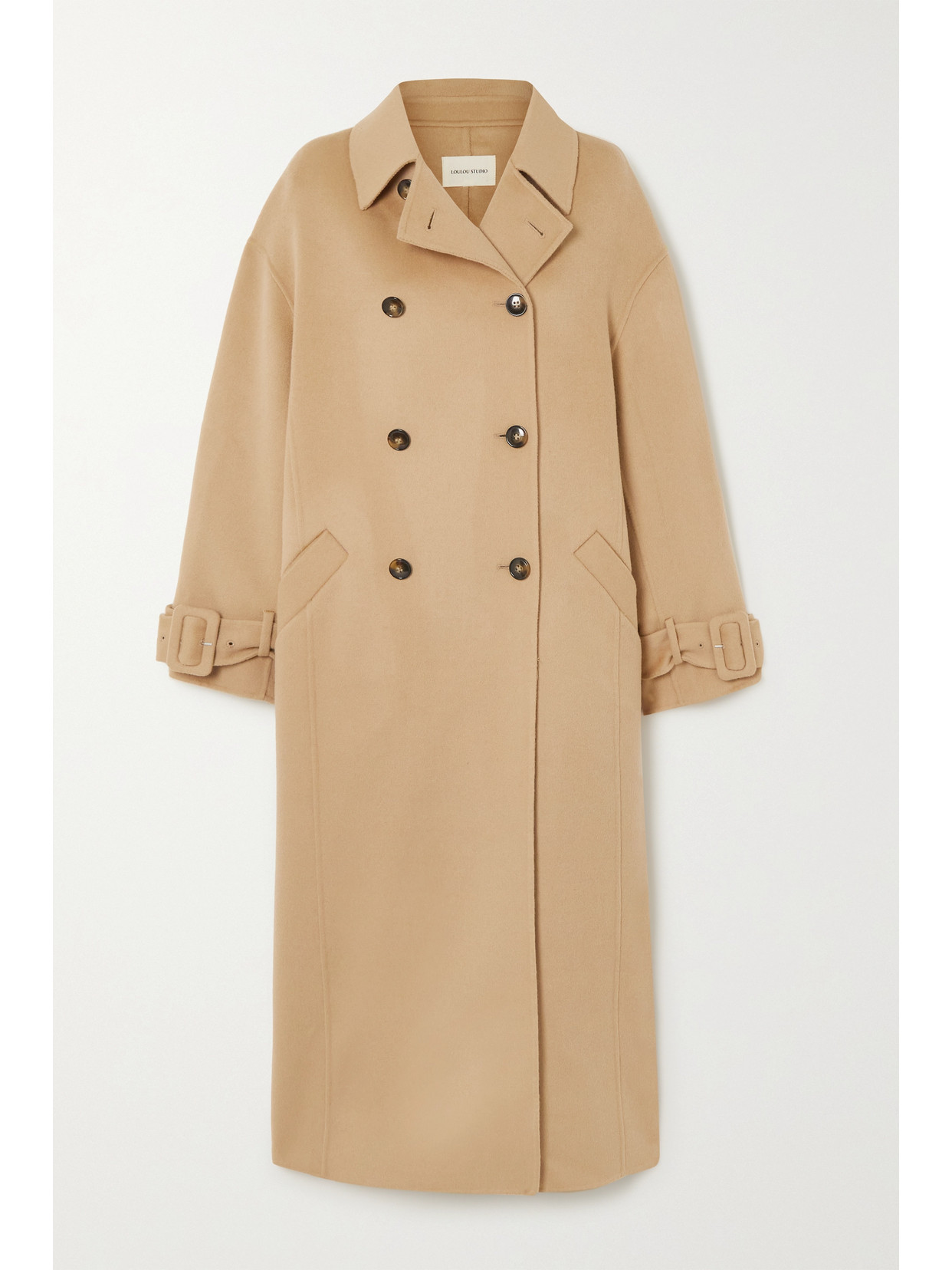 Loulou Studio Boras Oversized Double-breasted Wool And Cashmere-blend Coat In Neutrals
