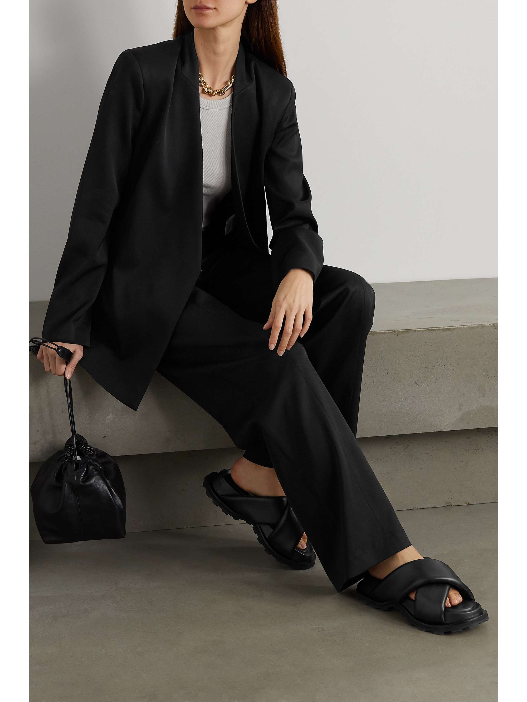 loulou studio leather blazer