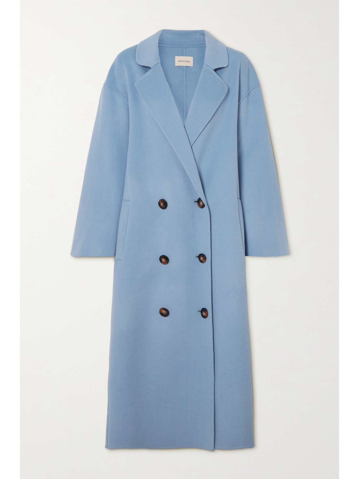 LOULOU STUDIO BORNEO DOUBLE-BREASTED WOOL AND CASHMERE-BLEND COAT