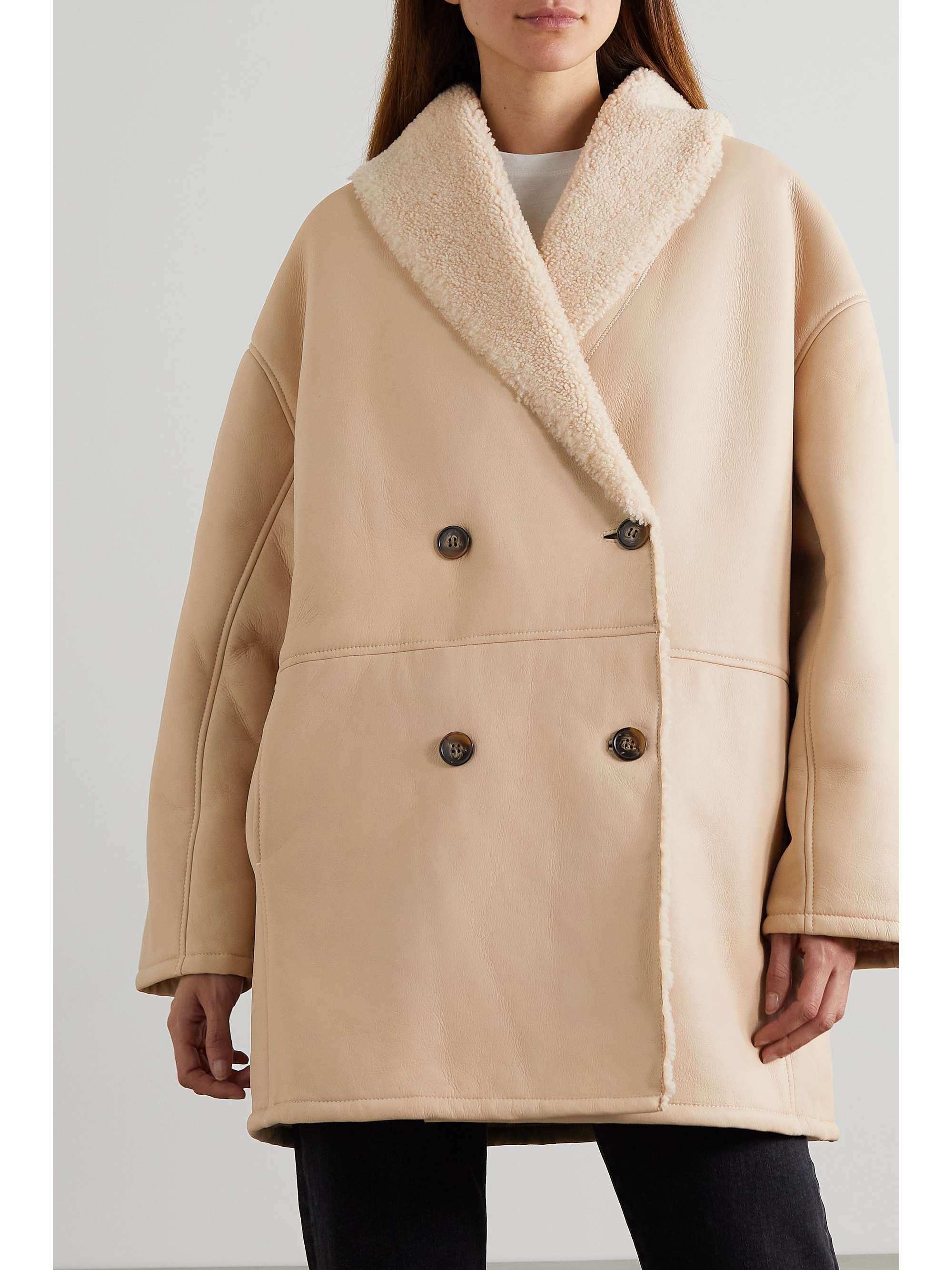 LOULOU STUDIO Namo oversized double-breasted shearling coat