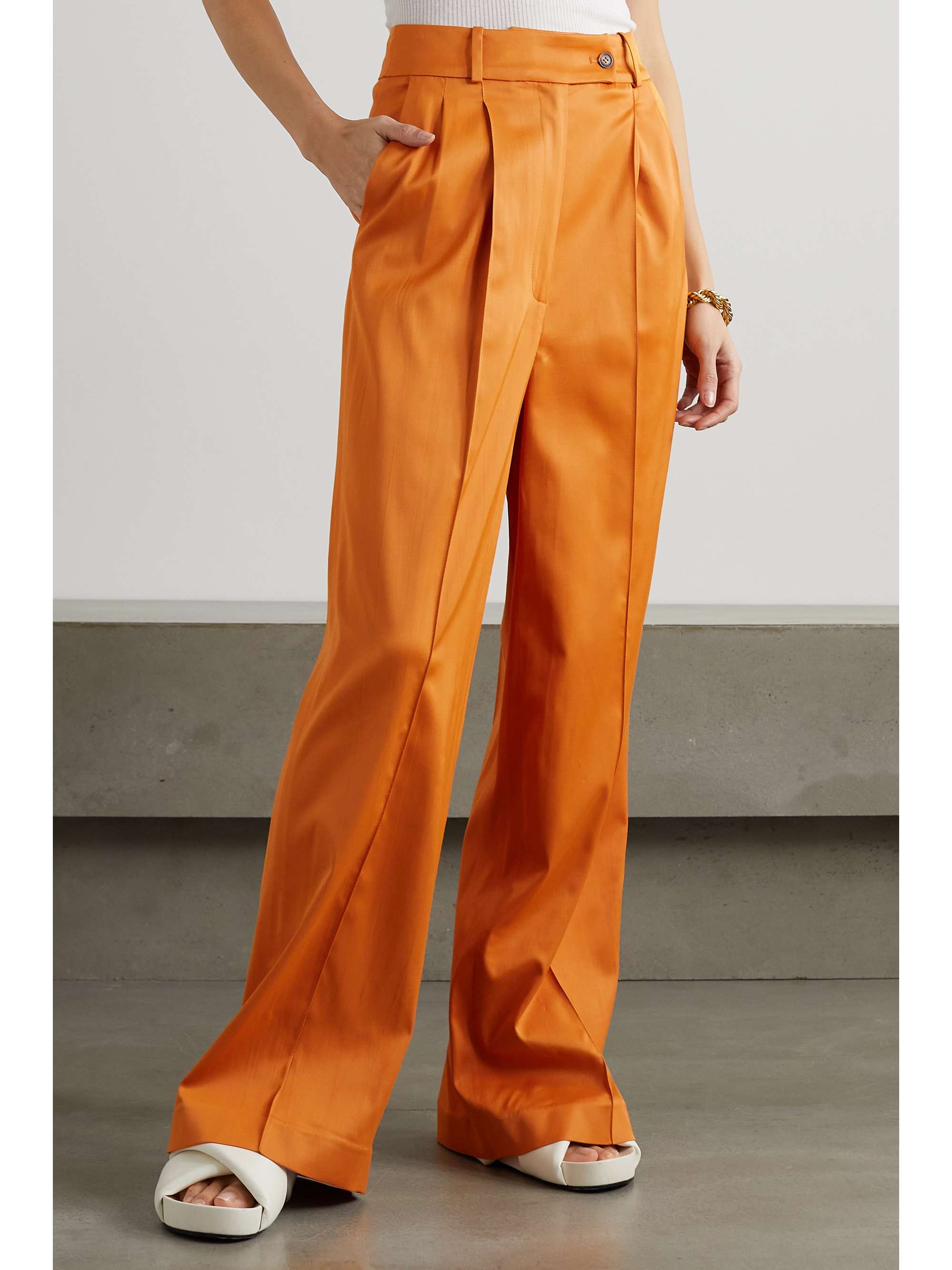 LOULOU DE SAISON Lehen satin wide-leg pants