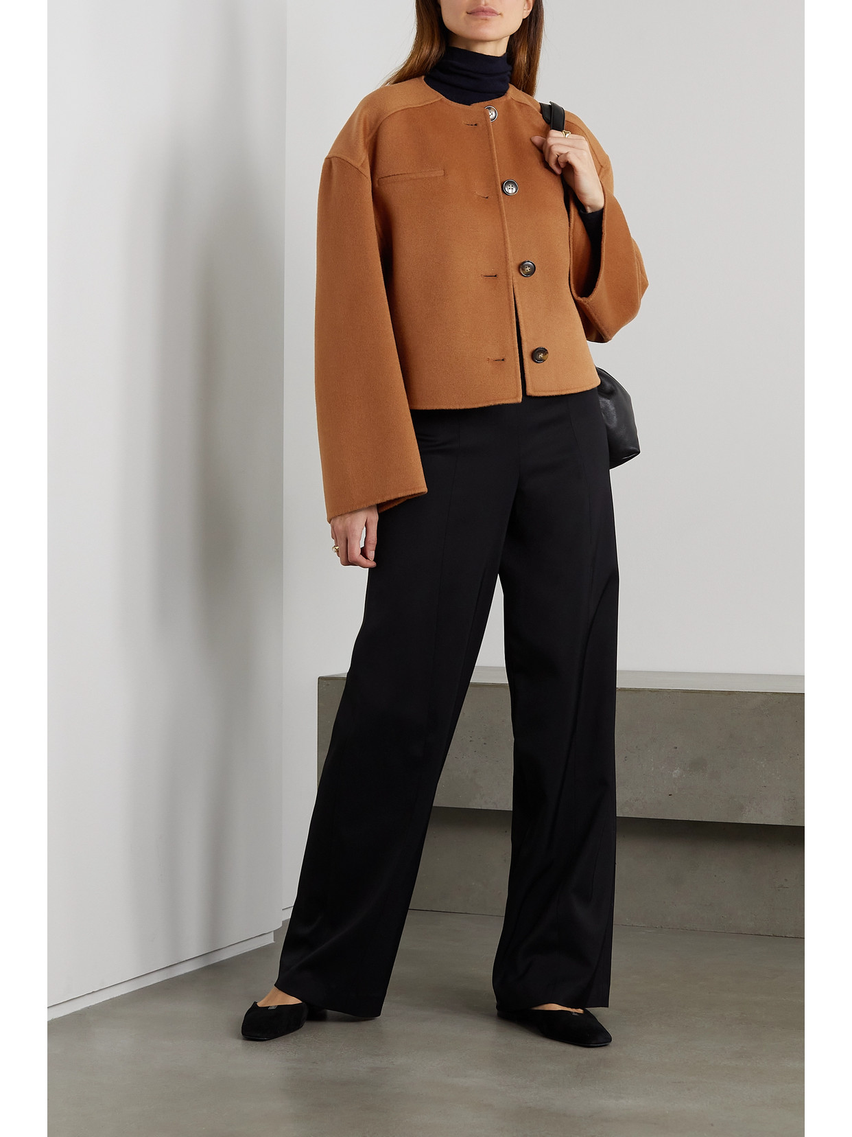LOULOU STUDIO ASPO WOOL AND CASHMERE-BLEND JACKET