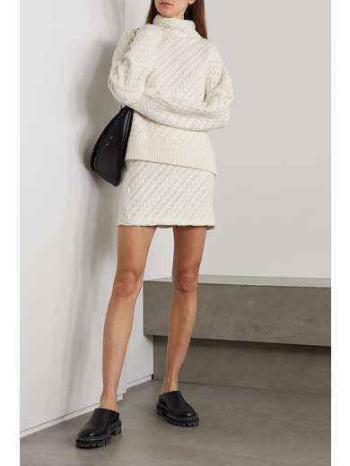 Ivory Huso cable-knit cashmere sweater | LOULOU STUDIO | NET-A-PORTER