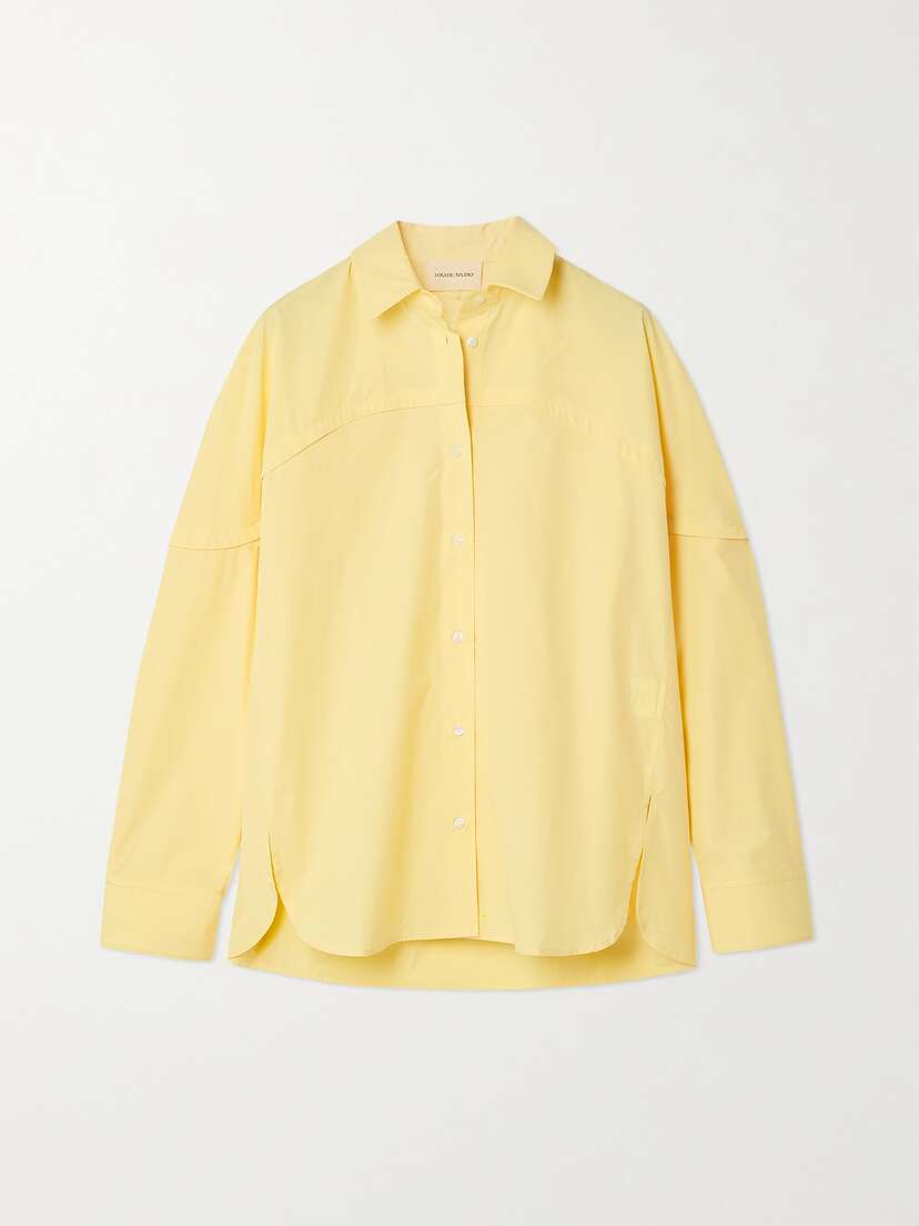 Loulou de Saison Alnon Paneled Cotton-poplin Shirt - x small