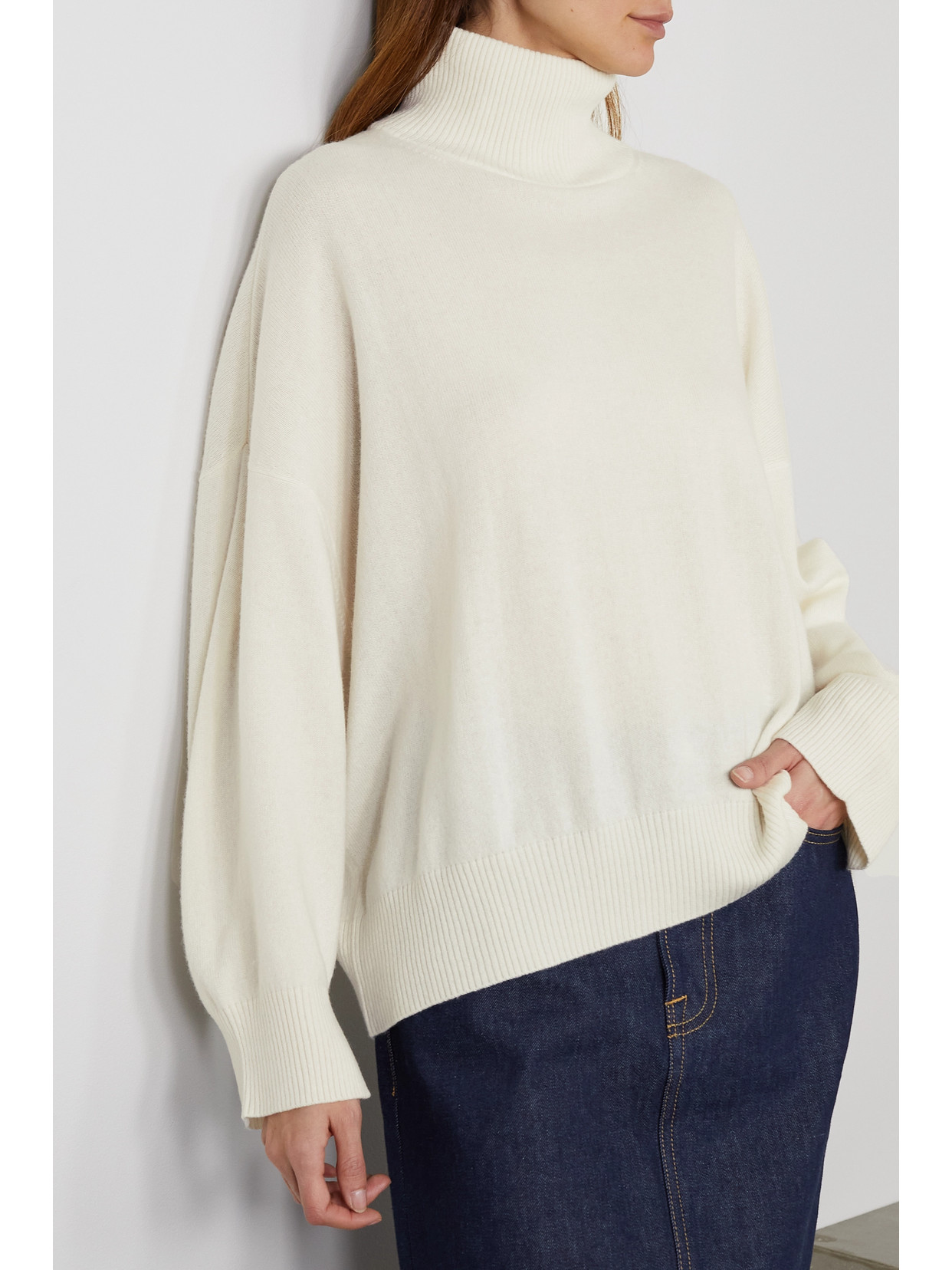 LOULOU STUDIO MURANO CASHMERE TURTLENECK SWEATER