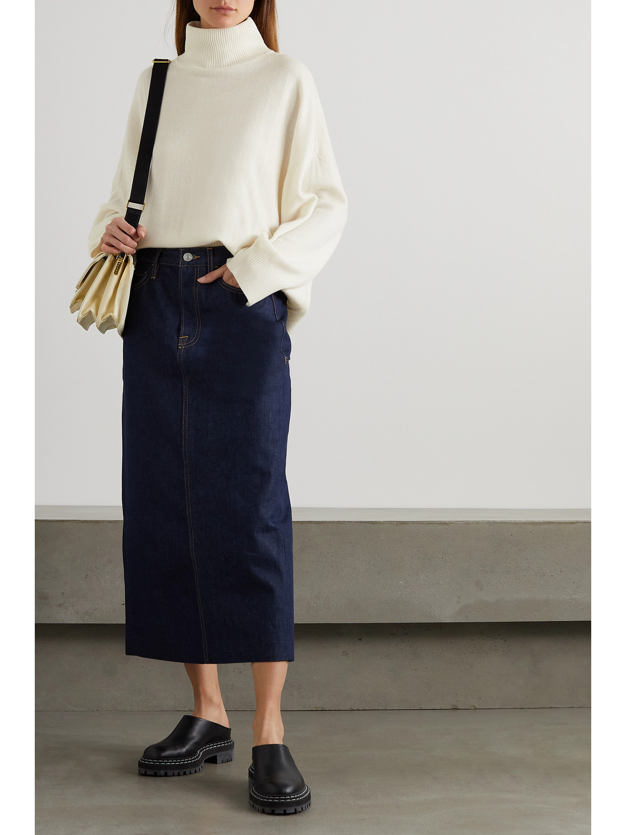 LOULOU STUDIO MURANO CASHMERE TURTLENECK SWEATER