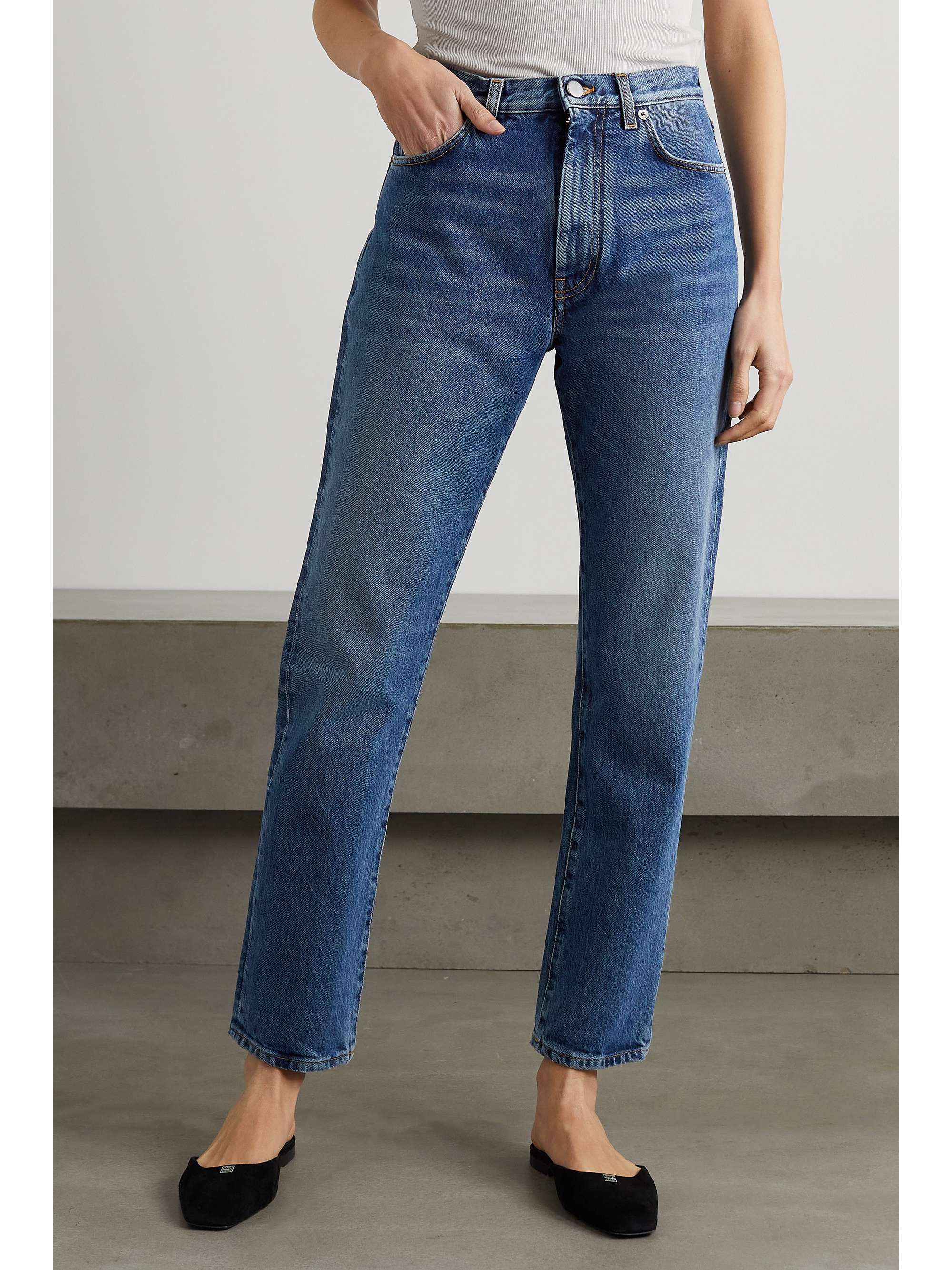 LOULOU STUDIO Wular high-rise straight-leg organic jeans | NET-A-PORTER