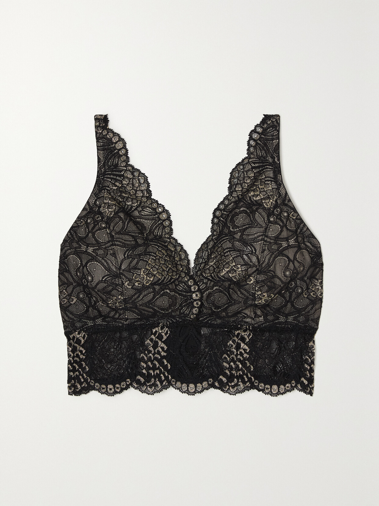 Hanro - Lilova Scalloped Stretch-lace Soft Cup Bra - Black