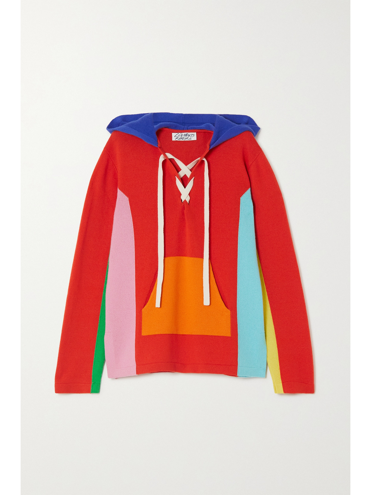 CLEMENTS RIBEIRO Nevada Color-block Cashmere Hoodie