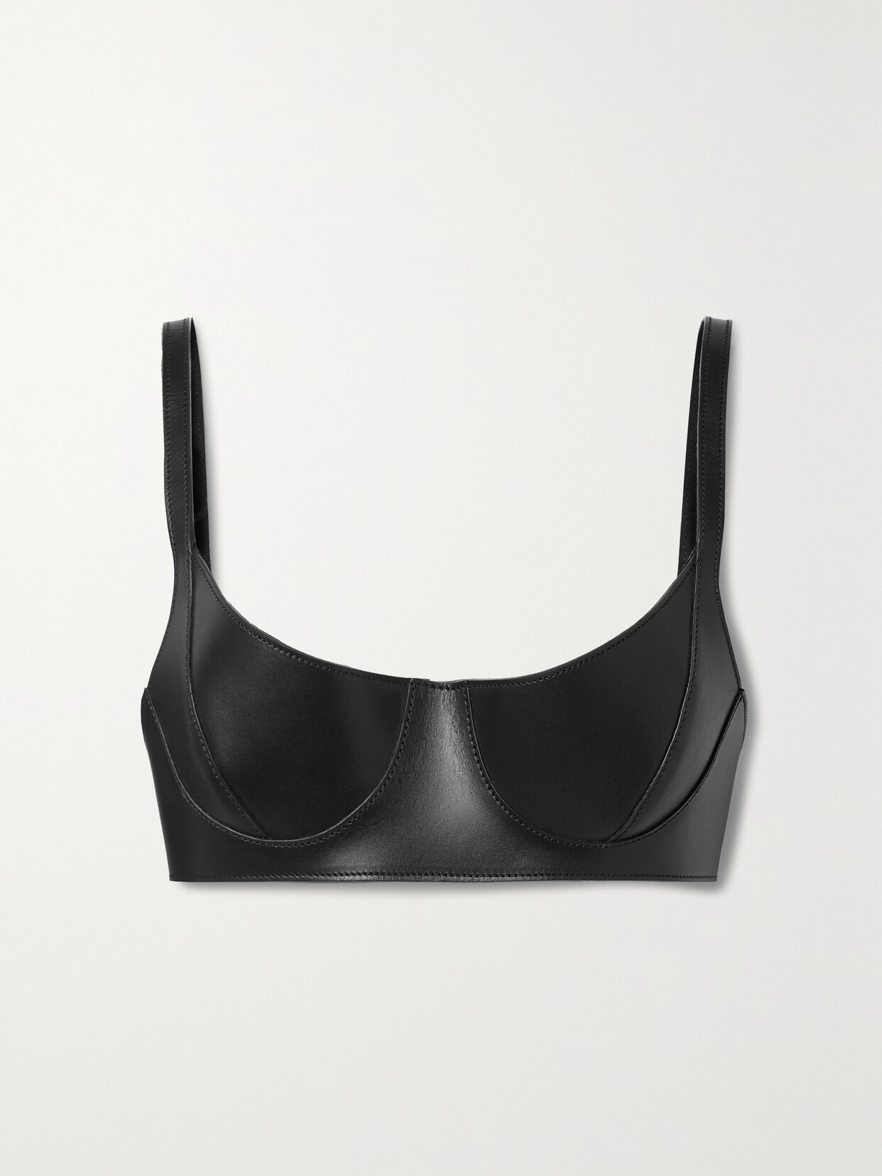 Monse – Leather Bra Top – Black