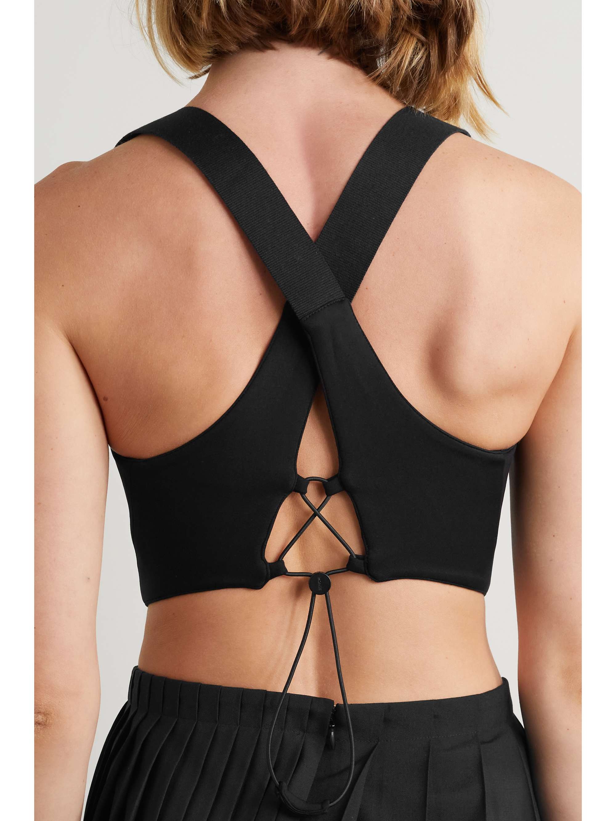 MONSE Open-back stretch-jersey bustier top
