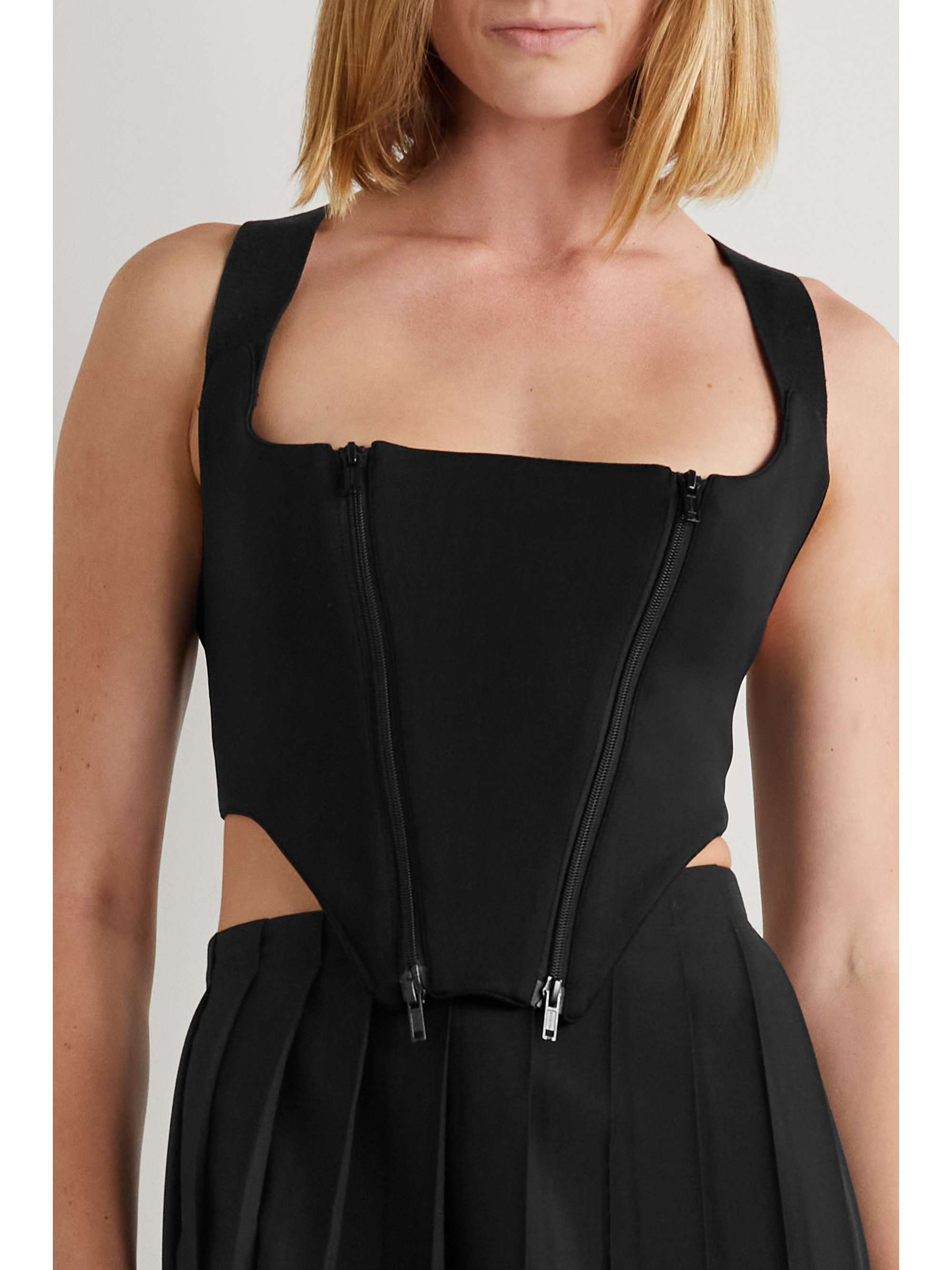 MONSE Open-back stretch-jersey bustier top