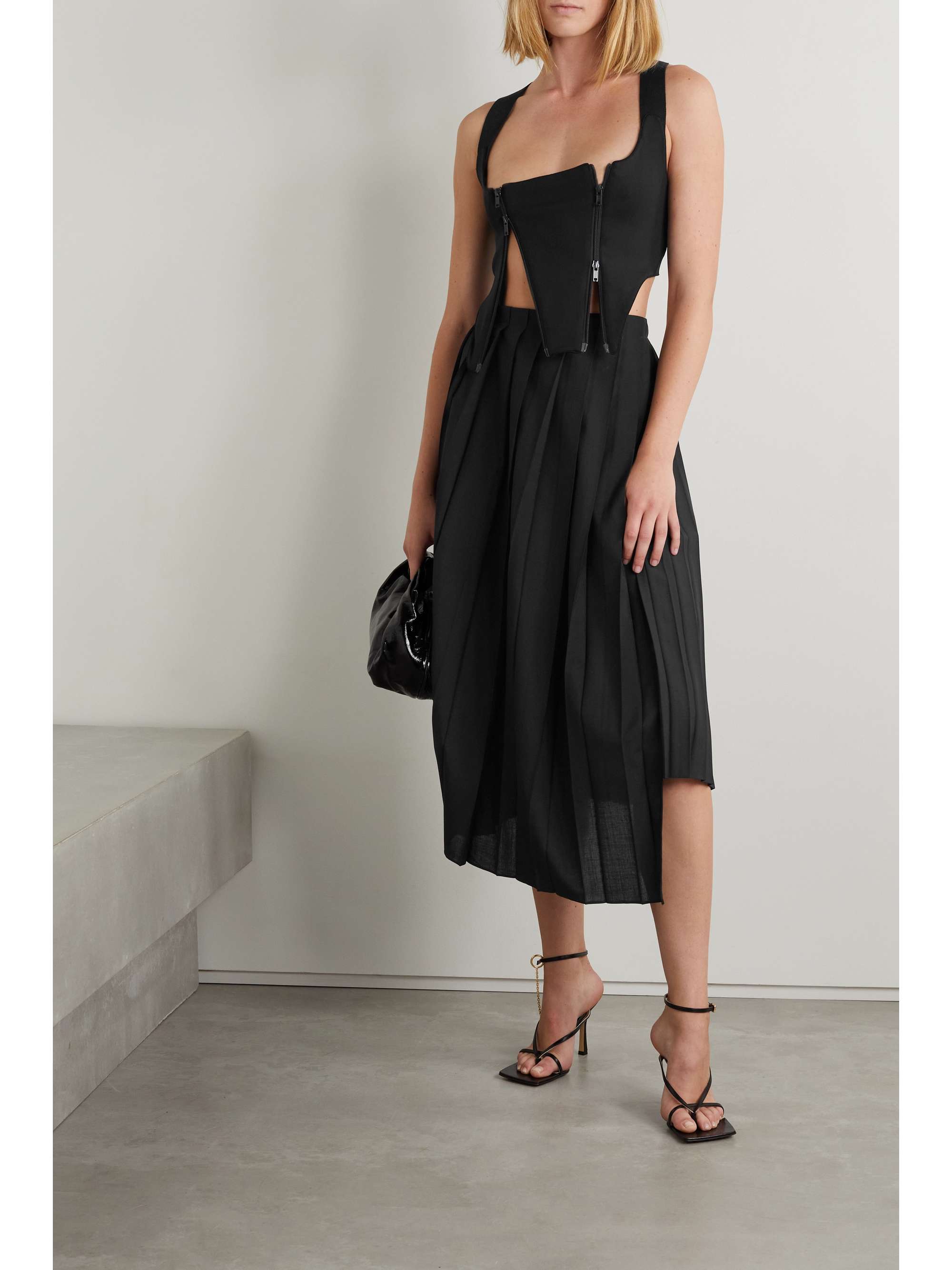 MONSE Open-back stretch-jersey bustier top