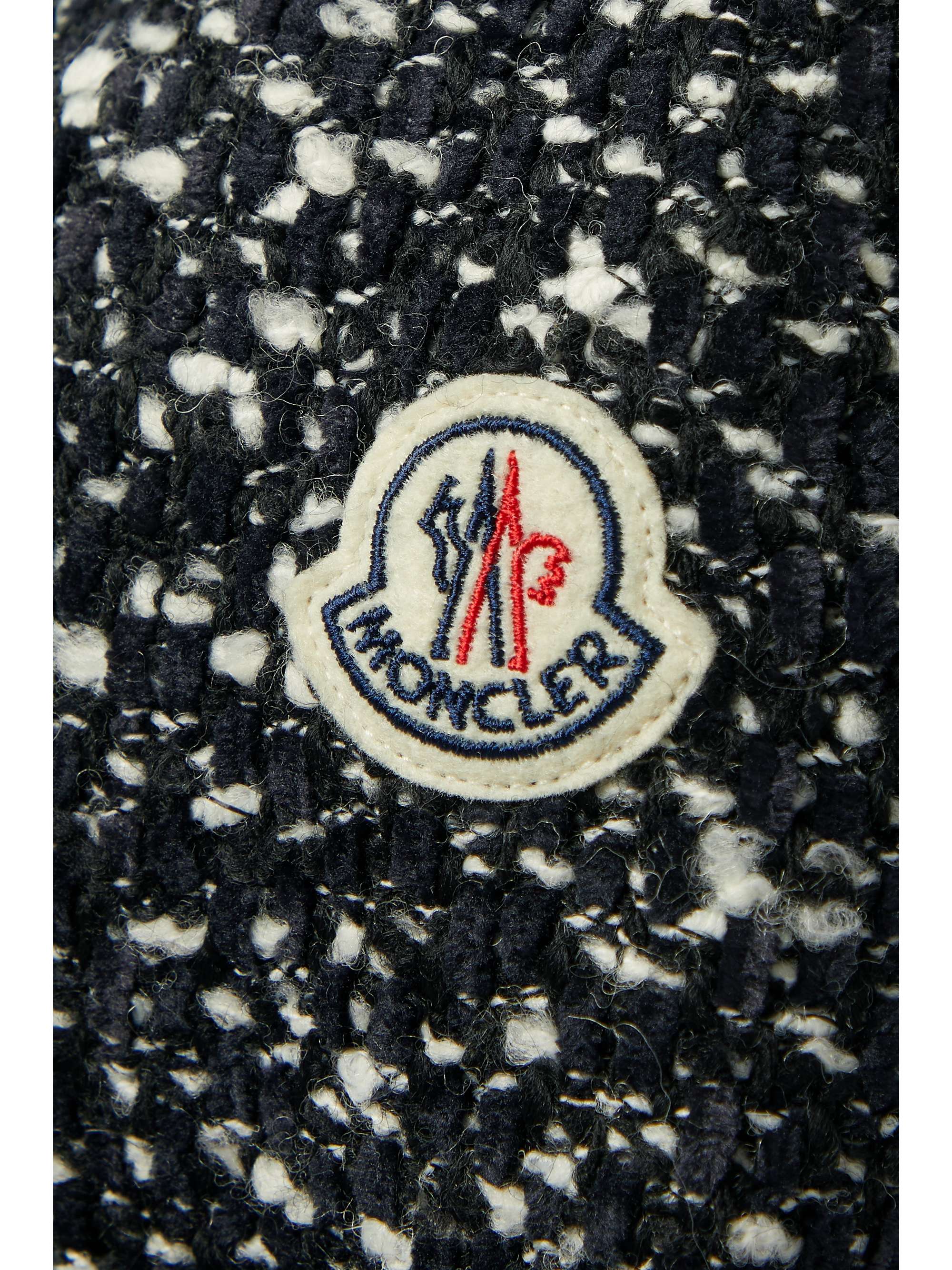 MONCLER Girotte quilted cotton velvet-trimmed bouclé down jacket
