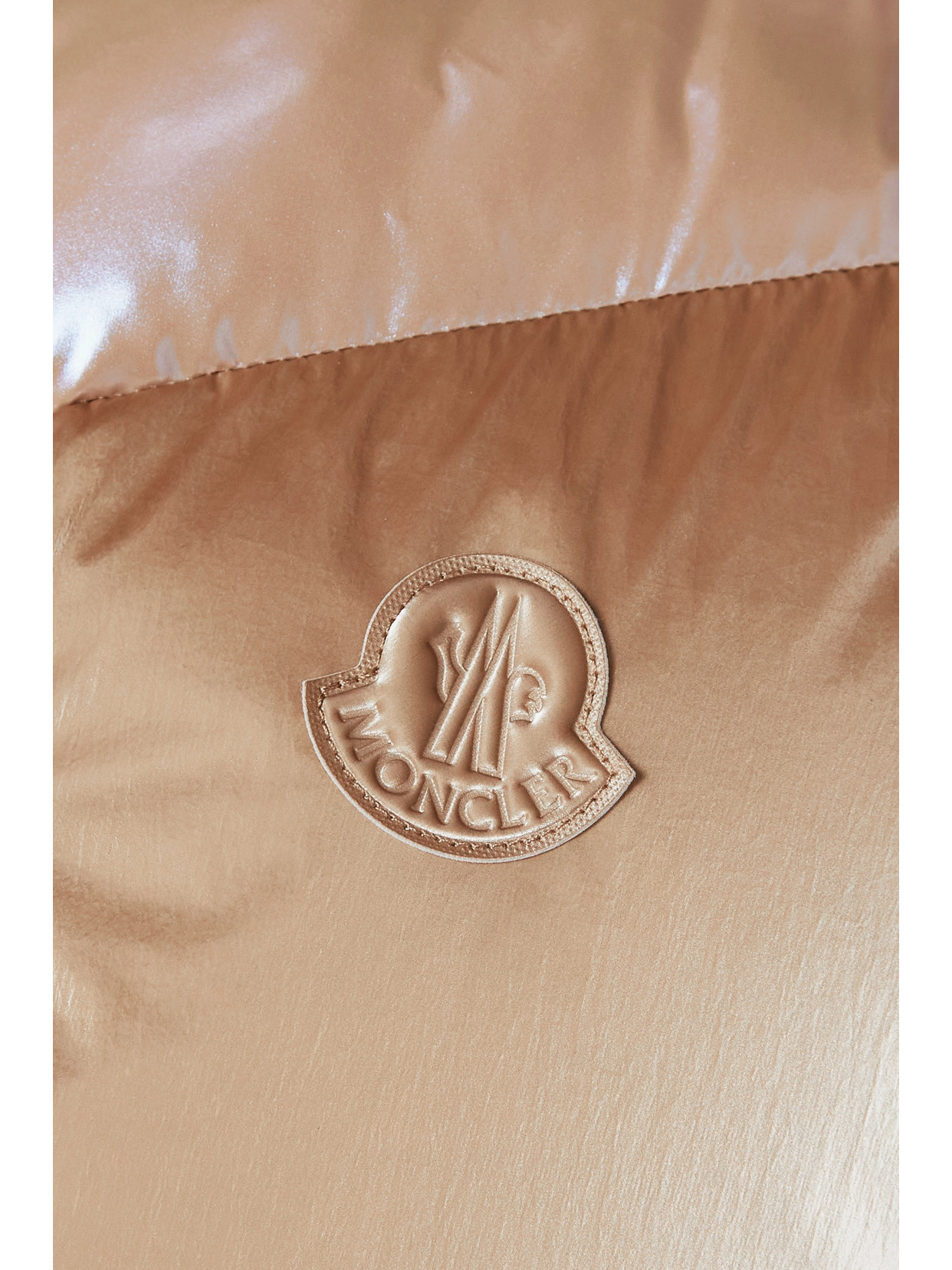 Moncler Faucille Quilted Metallic Shell Down Vest In Pink