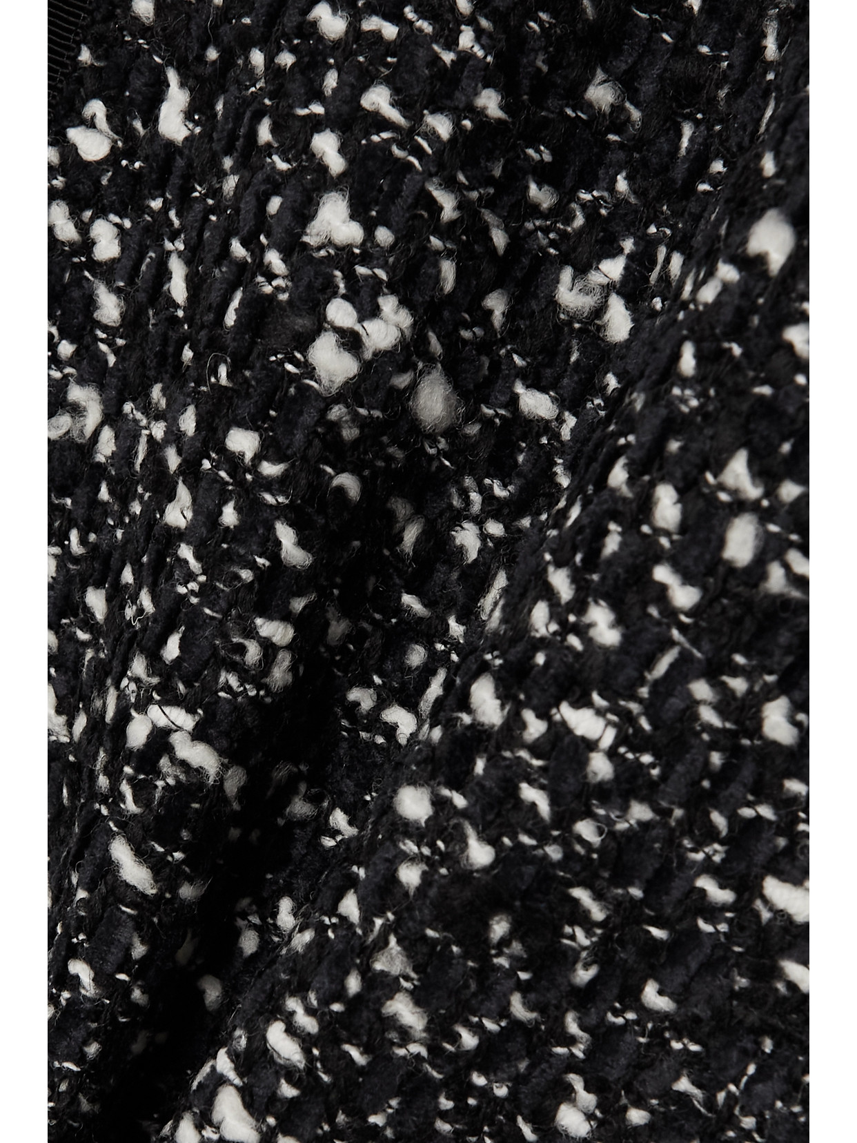 Moncler Tweed Buttoned Mini-skirt In Black