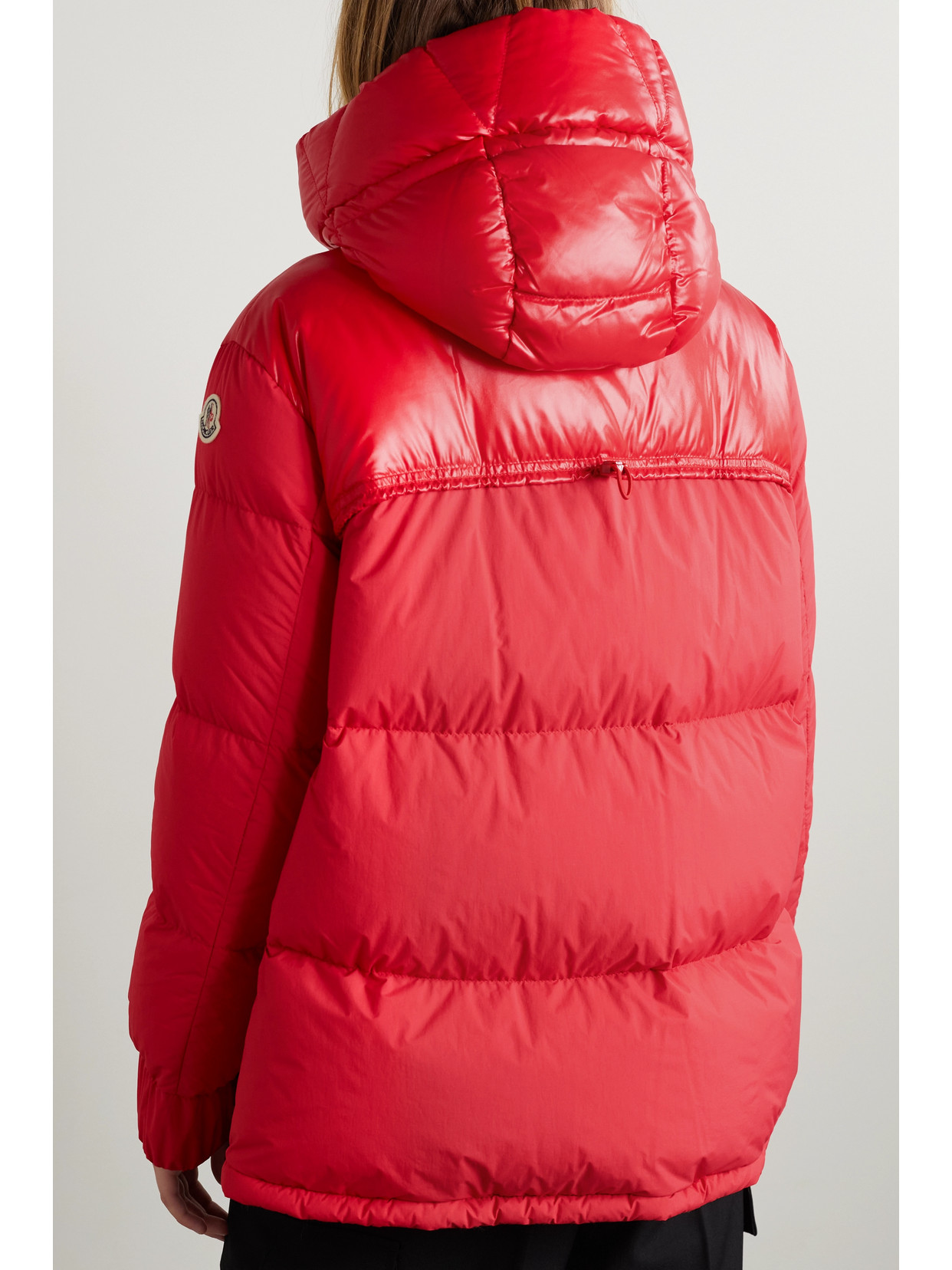 Moncler Etival Hooded Quilted Shell Down Jacket In Red