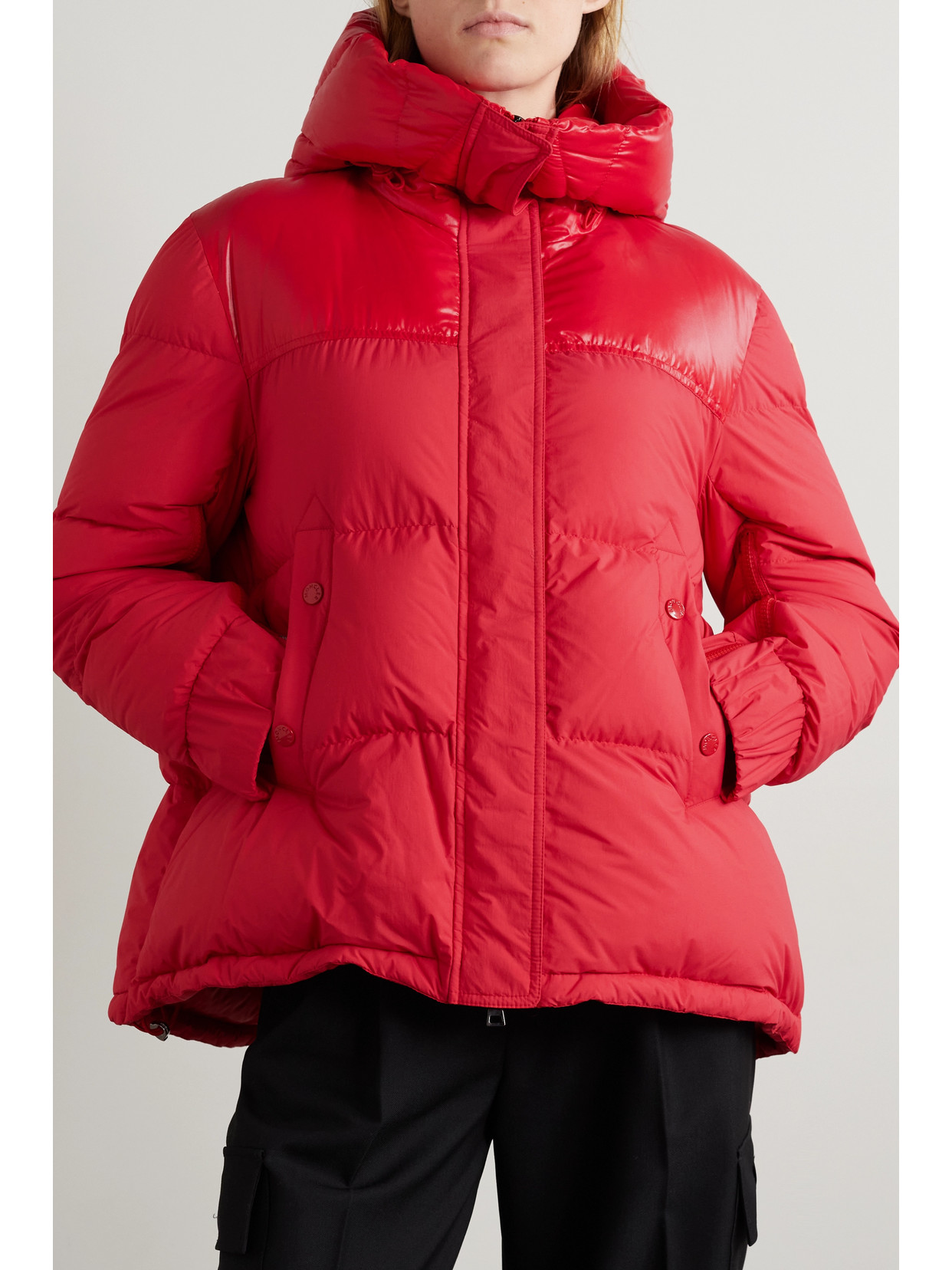 Moncler Etival Hooded Quilted Shell Down Jacket In Red | ModeSens