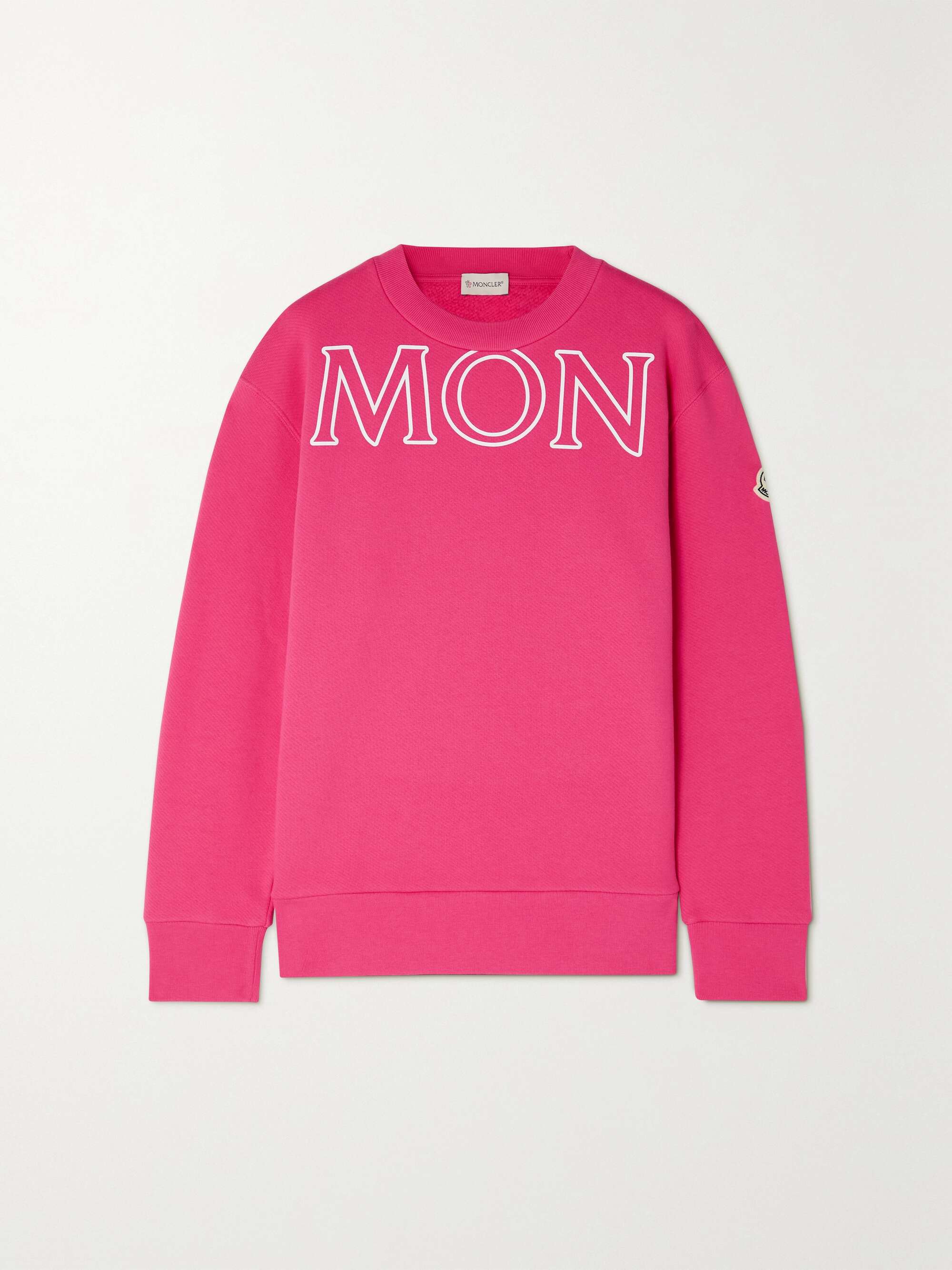 MONCLER Printed cotton-jersey sweatshirt | NET-A-PORTER