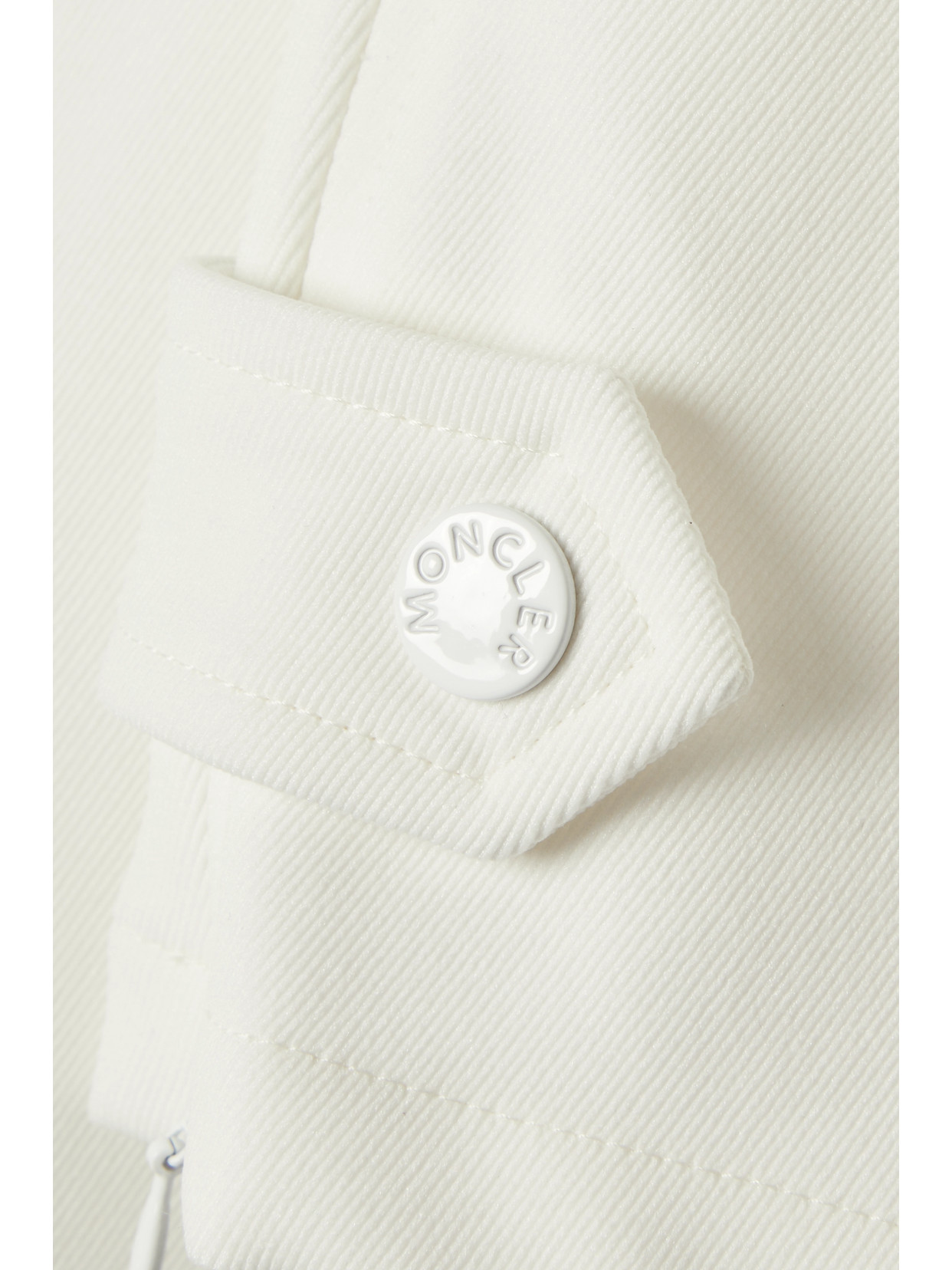 Shop Moncler Stretch-twill Leggings In White