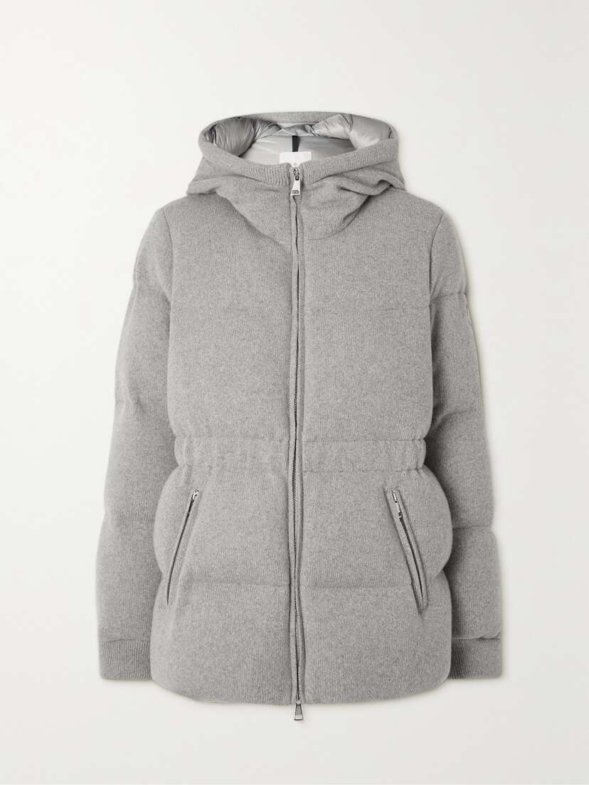 Moncler Daval Hooded Quilted Cashmere-blend Down Jacket