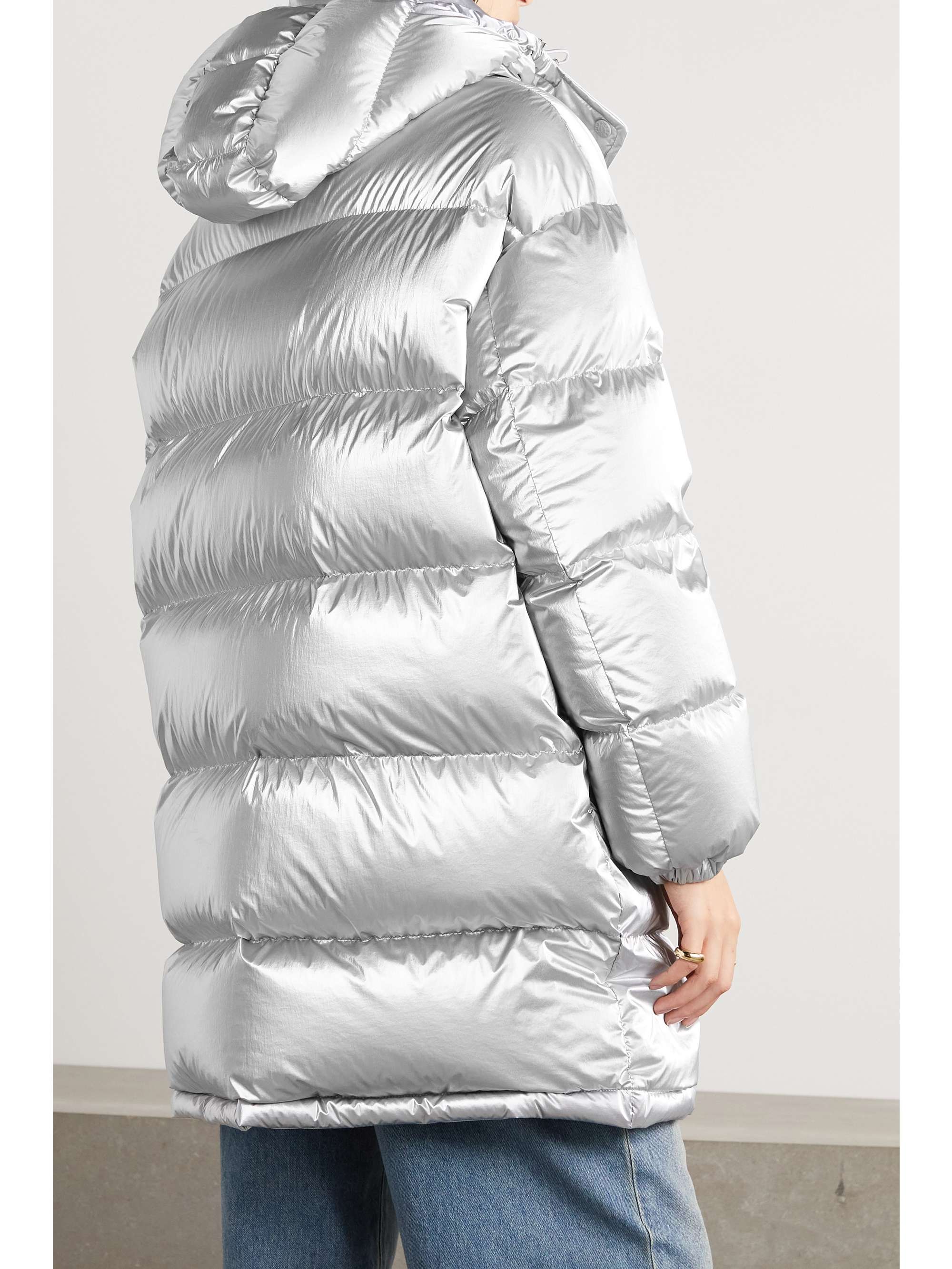 MONCLER Gaou hooded quilted metallic shell down jacket