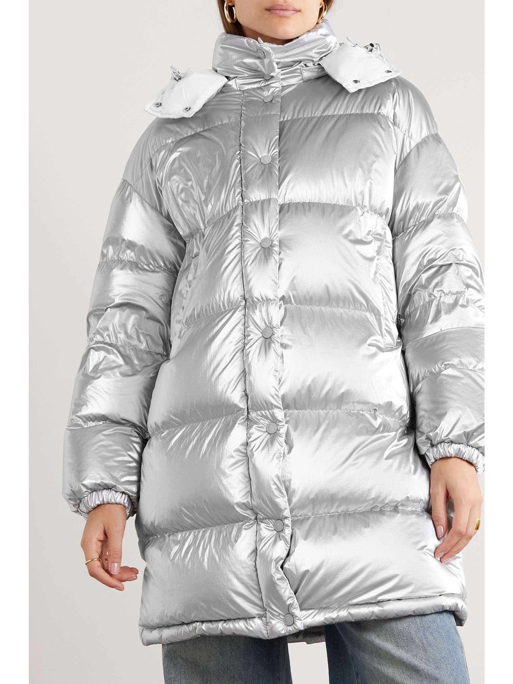 MONCLER Gaou hooded quilted metallic shell down jacket