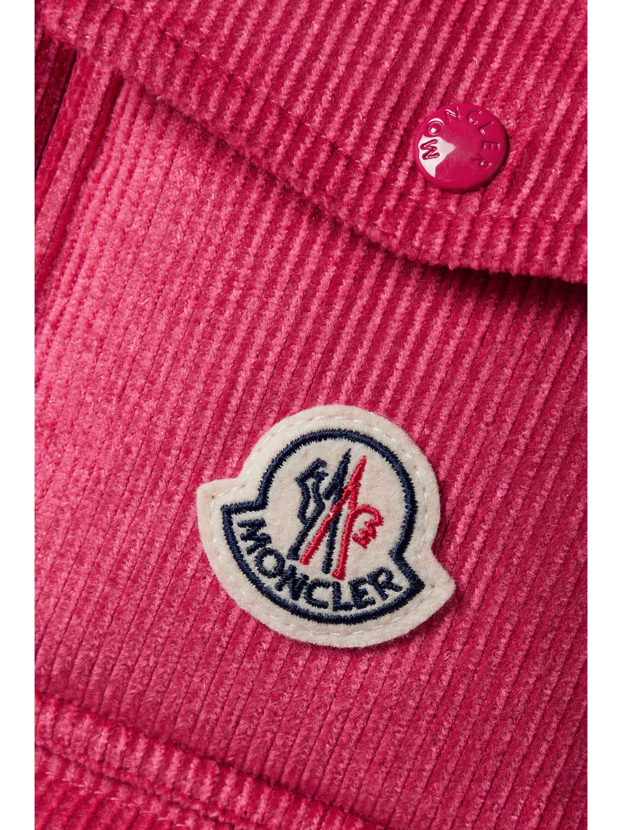 MONCLER EAU SHELL-TRIMMED QUILTED DOWN COTTON-BLEND CORDUROY VEST