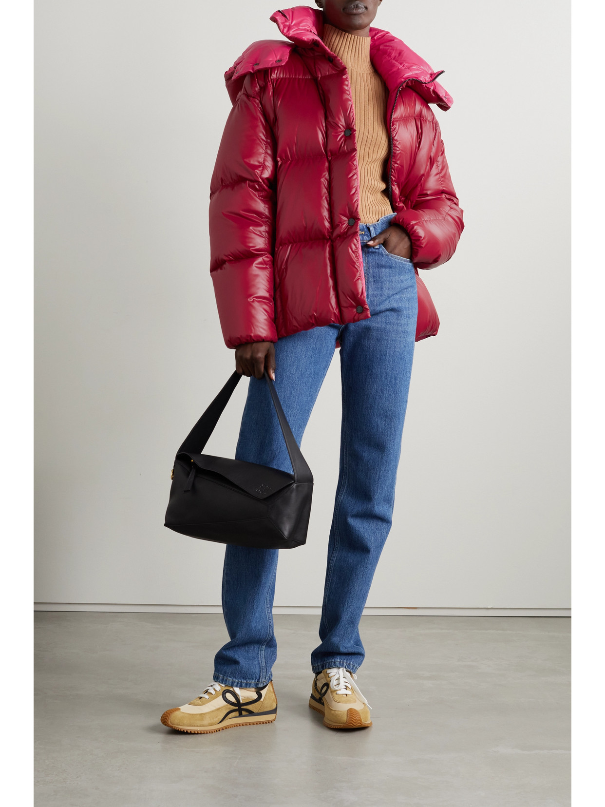 Shop Moncler Parana Hooded Quilted Padded Shell Down Jacket In Burgundy