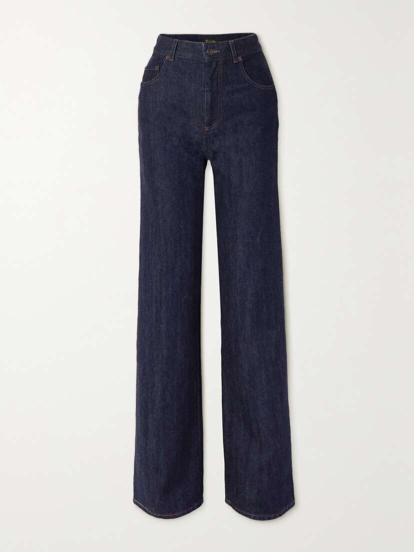 Loro Piana Cashmere-blend Denim High-rise Straight-leg Jeans