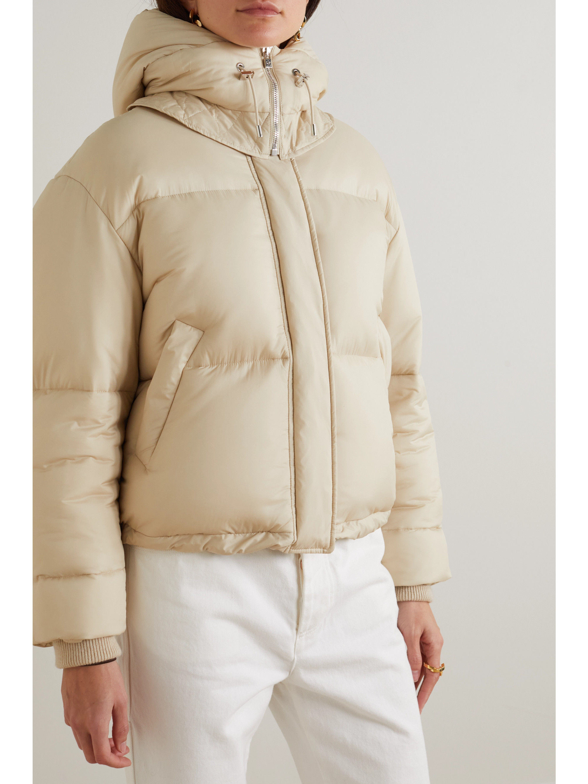 Loro Piana Suter hooded quilted shell down jacket