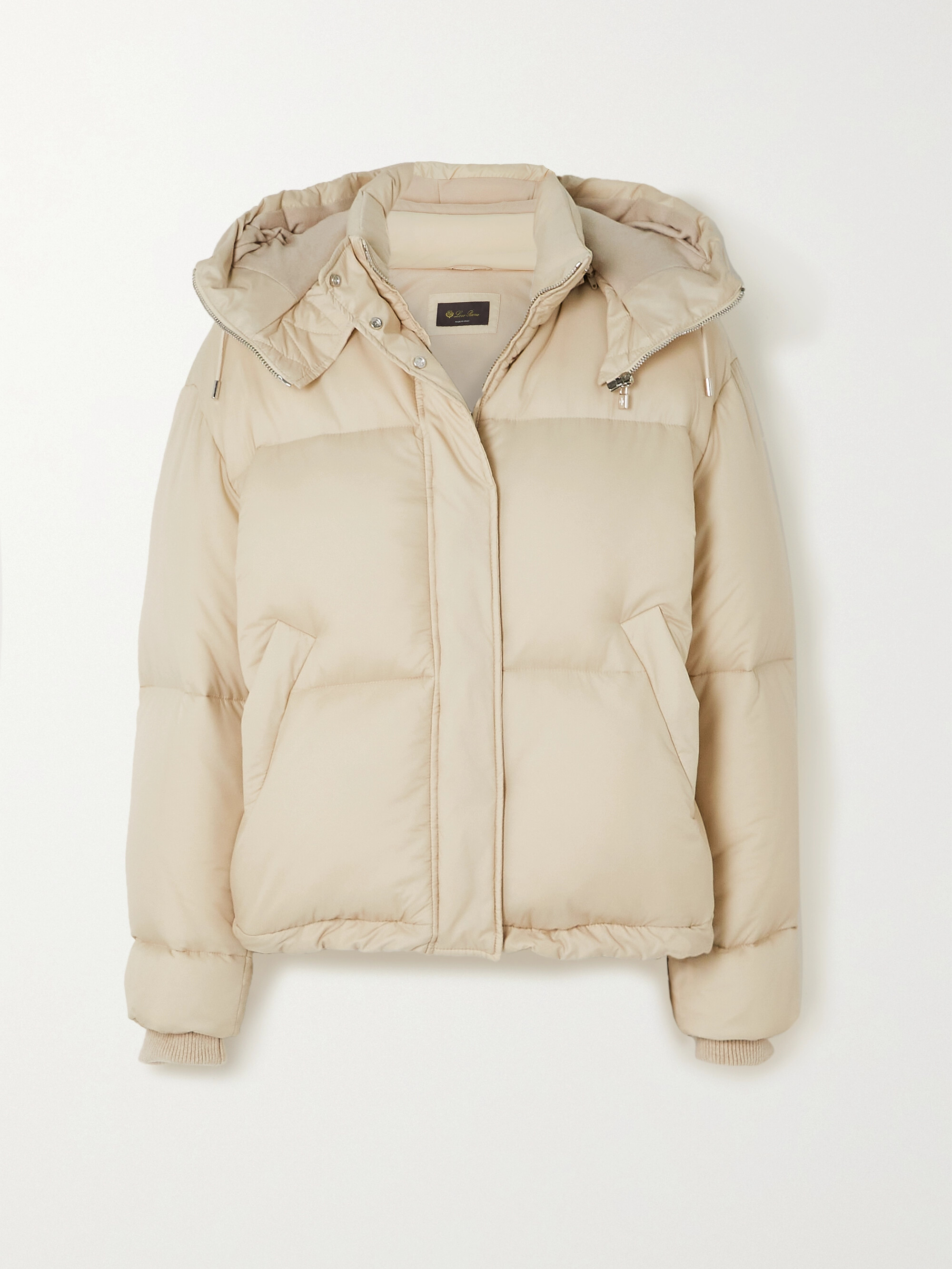 Loro Piana Suter hooded quilted shell down jacket thumbnail