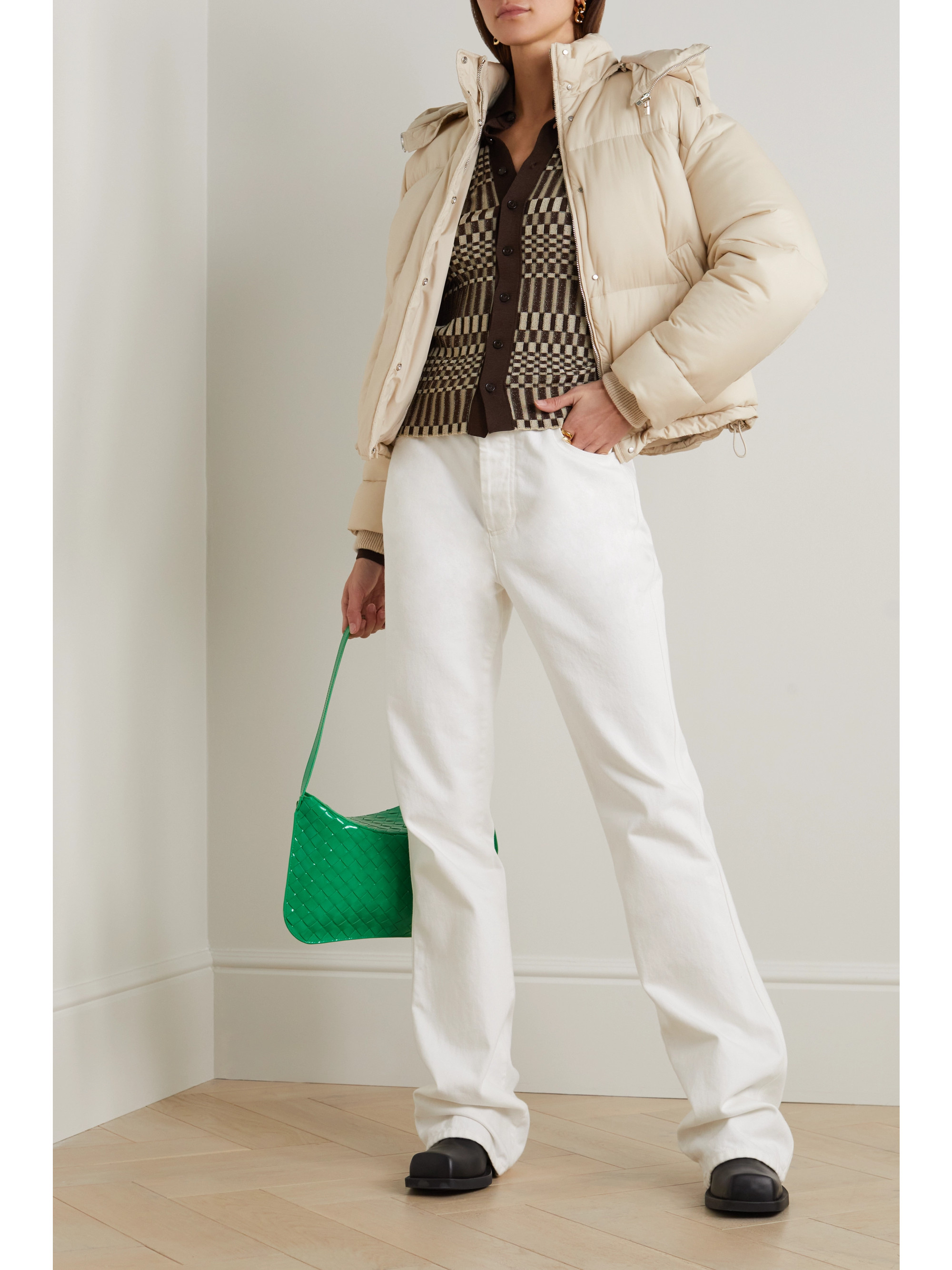 Loro Piana Suter hooded quilted shell down jacket thumbnail