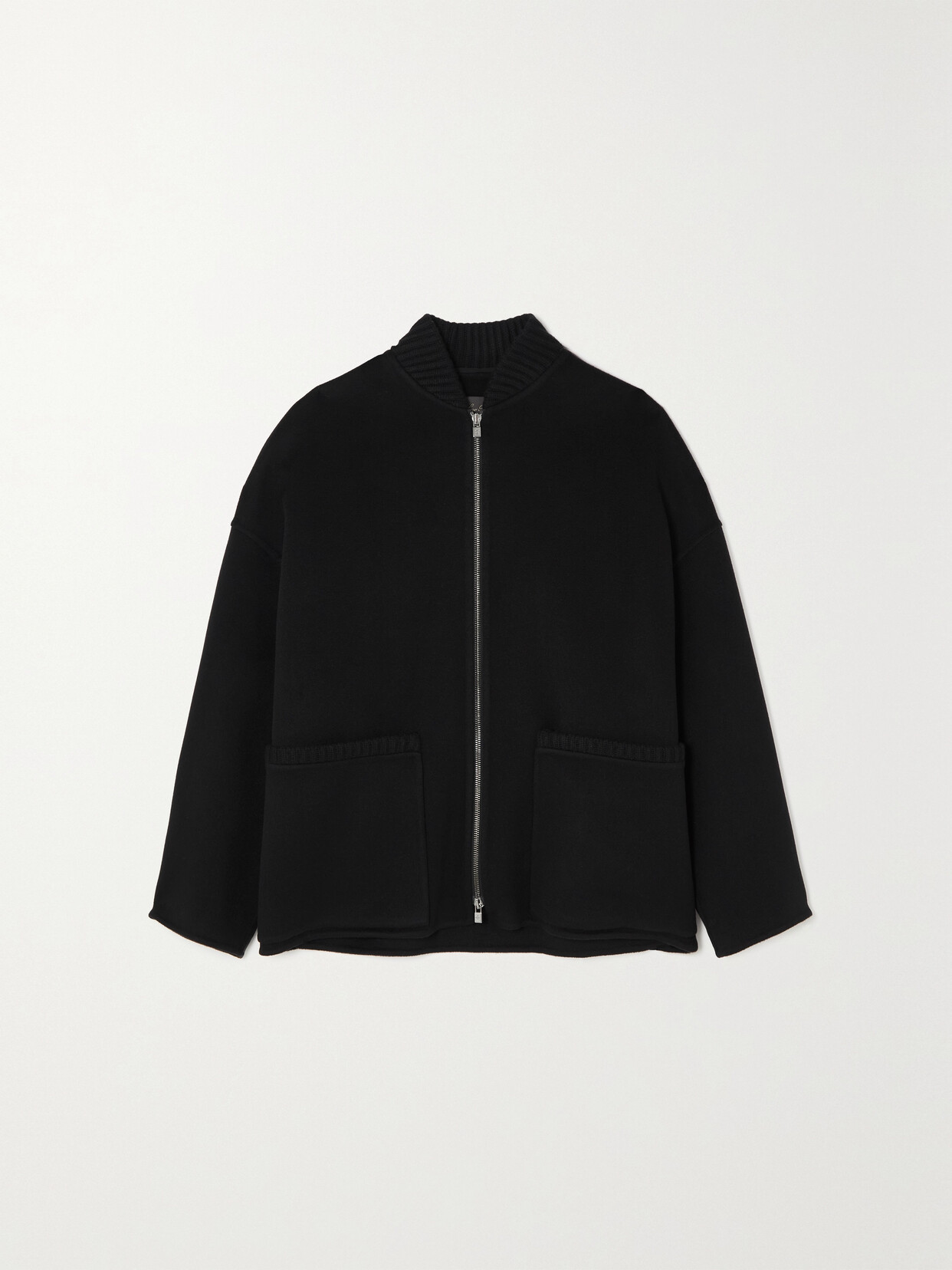 Loro Piana Orson Baby Cashmere Knit Jacket In Black